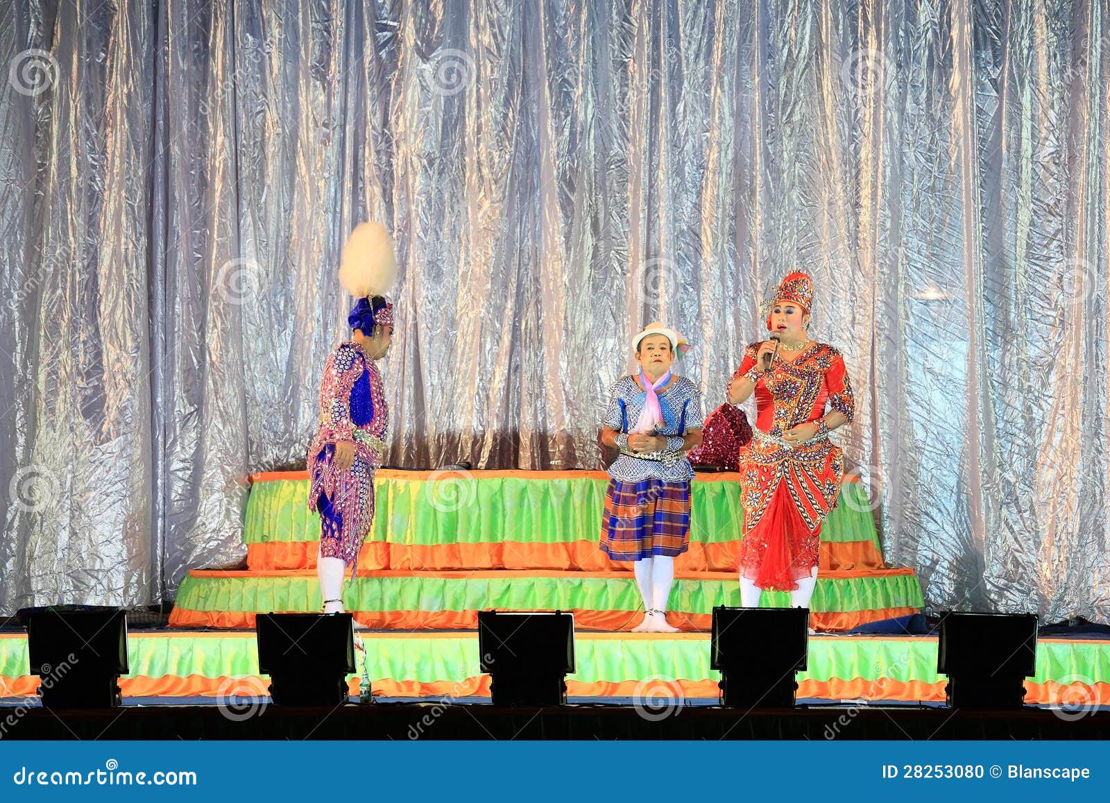 Thai Musical folk drama editorial image. Image of adornment 28253080