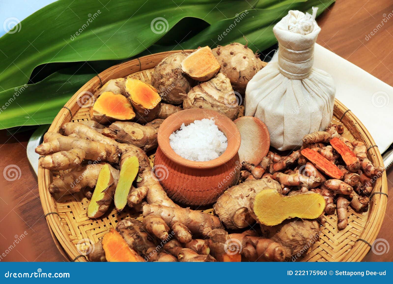 herbs ingredients for override the salt pot or steam bath and sourna