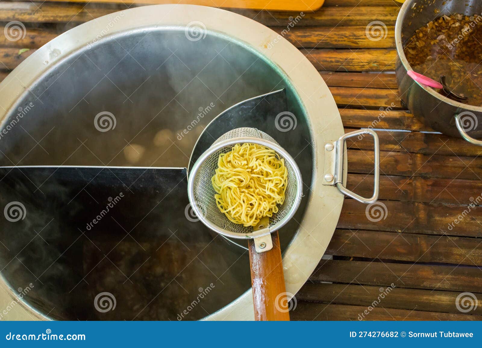 Thai Noodle Making Cooking Asian Noodles Noodle Pot Stock Photo - Image