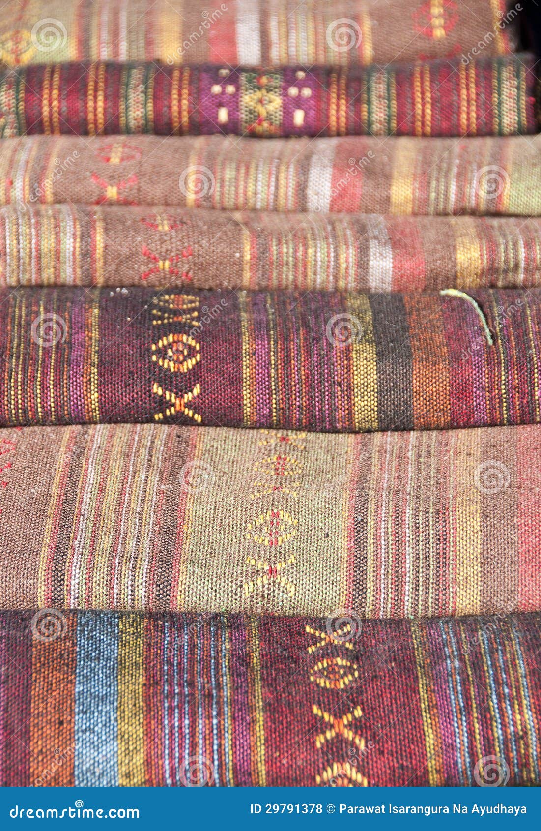 Thai traditional fabric. stock photo. Image of beauty 29791378