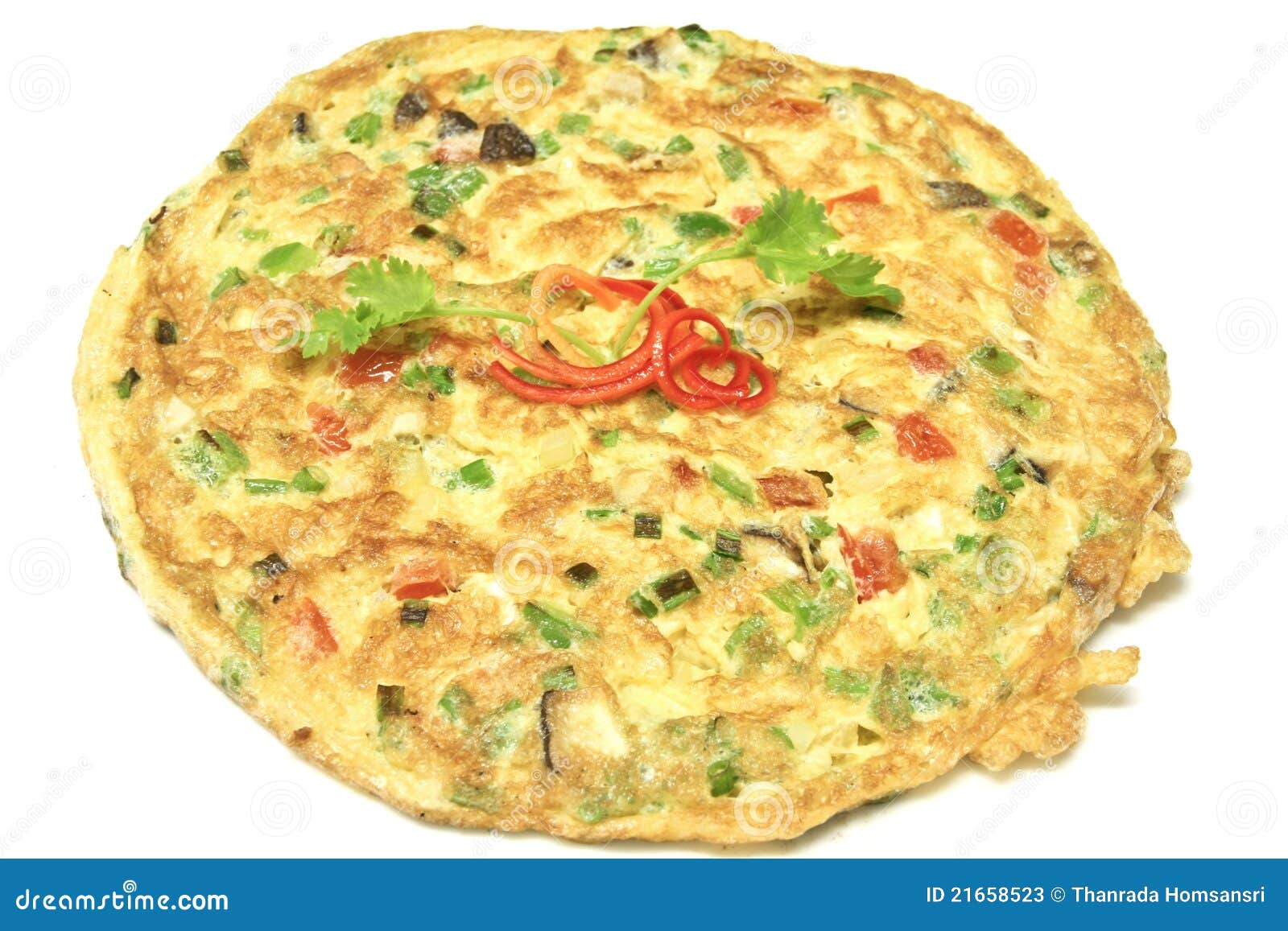 Thai Omelet with Tomato and Onion Stock Image Image of tomato