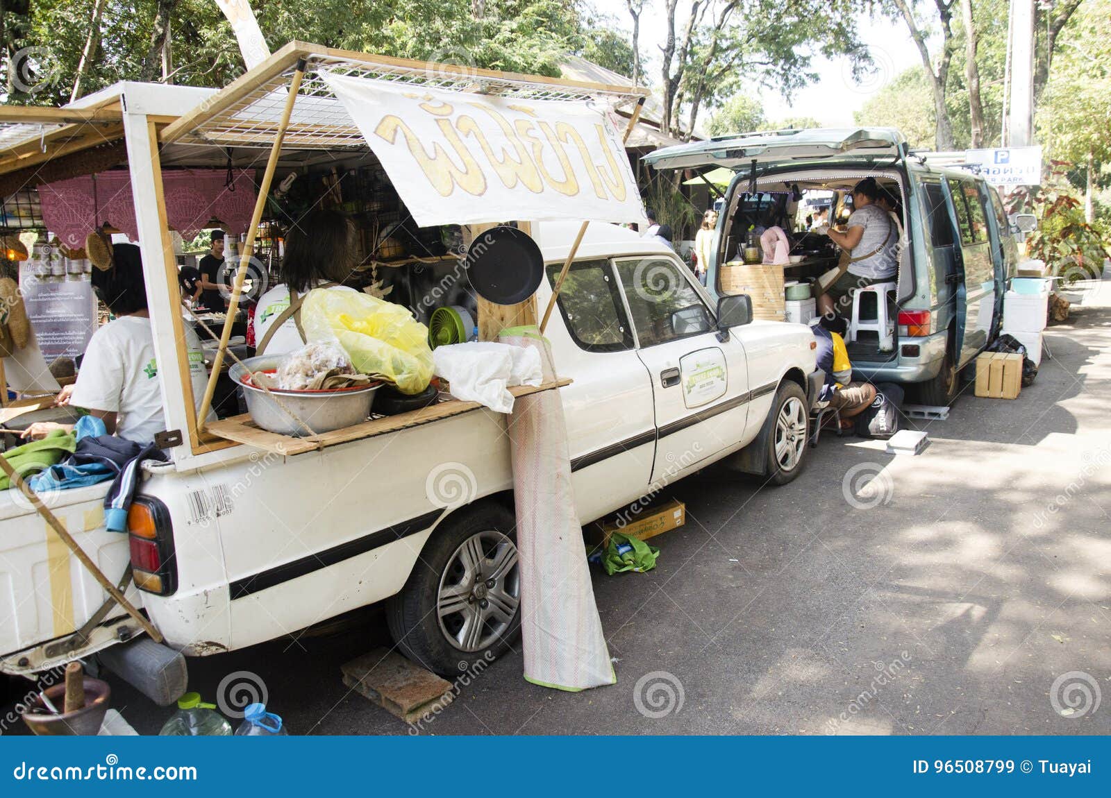 Thai People on Local Food Truck Thai Style Sale Food for Travelers
