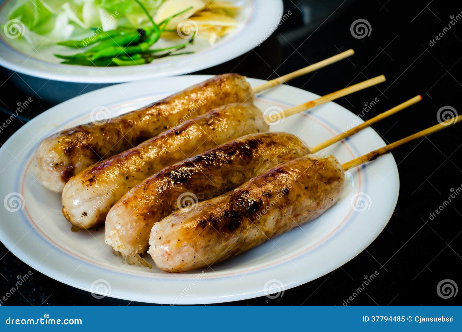 Thai sausage stock image. Image of street, grilled, cuisine 37794485