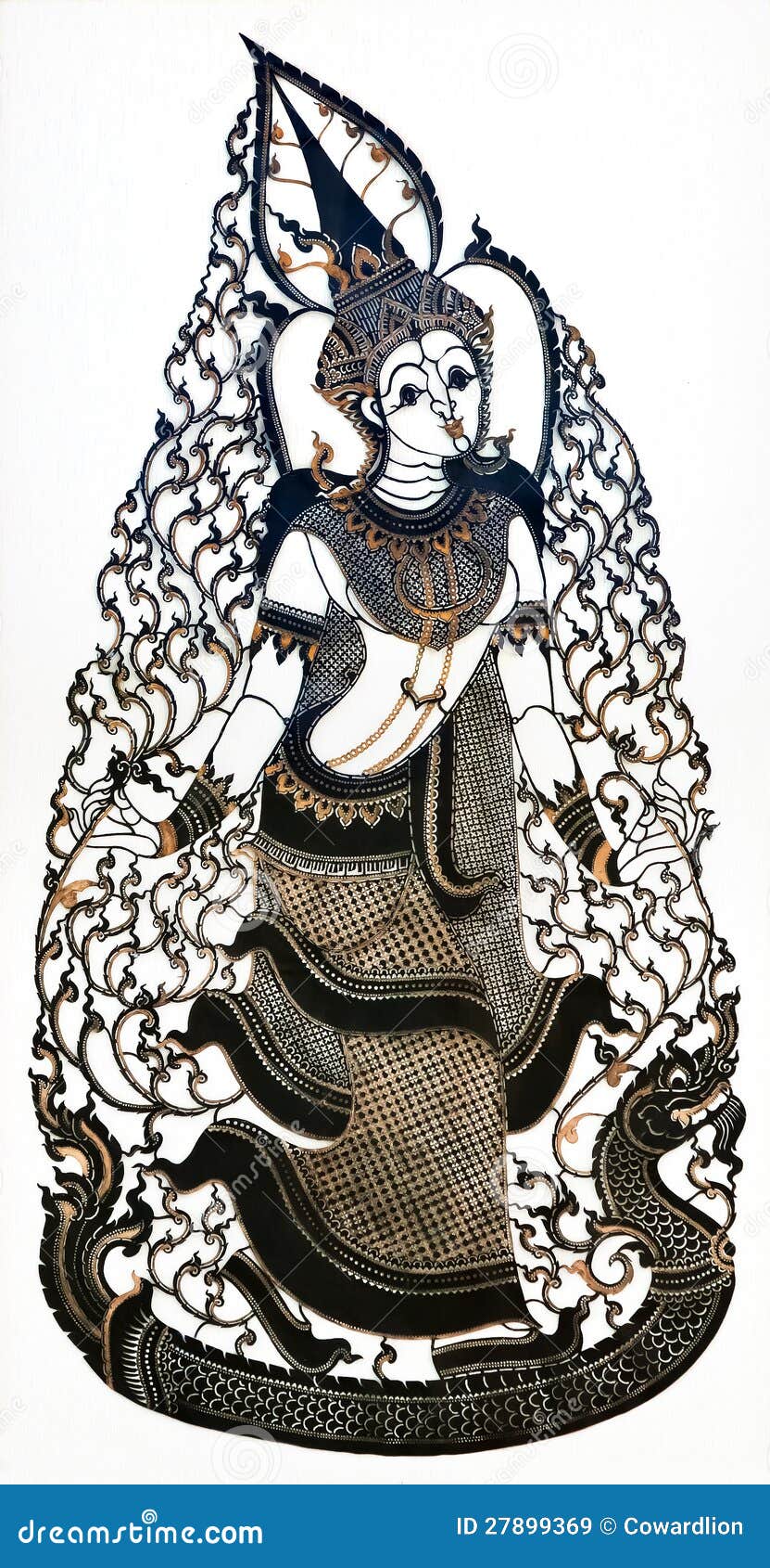 Thai Shadow Play Puppet stock image. Image of rattan 27899369