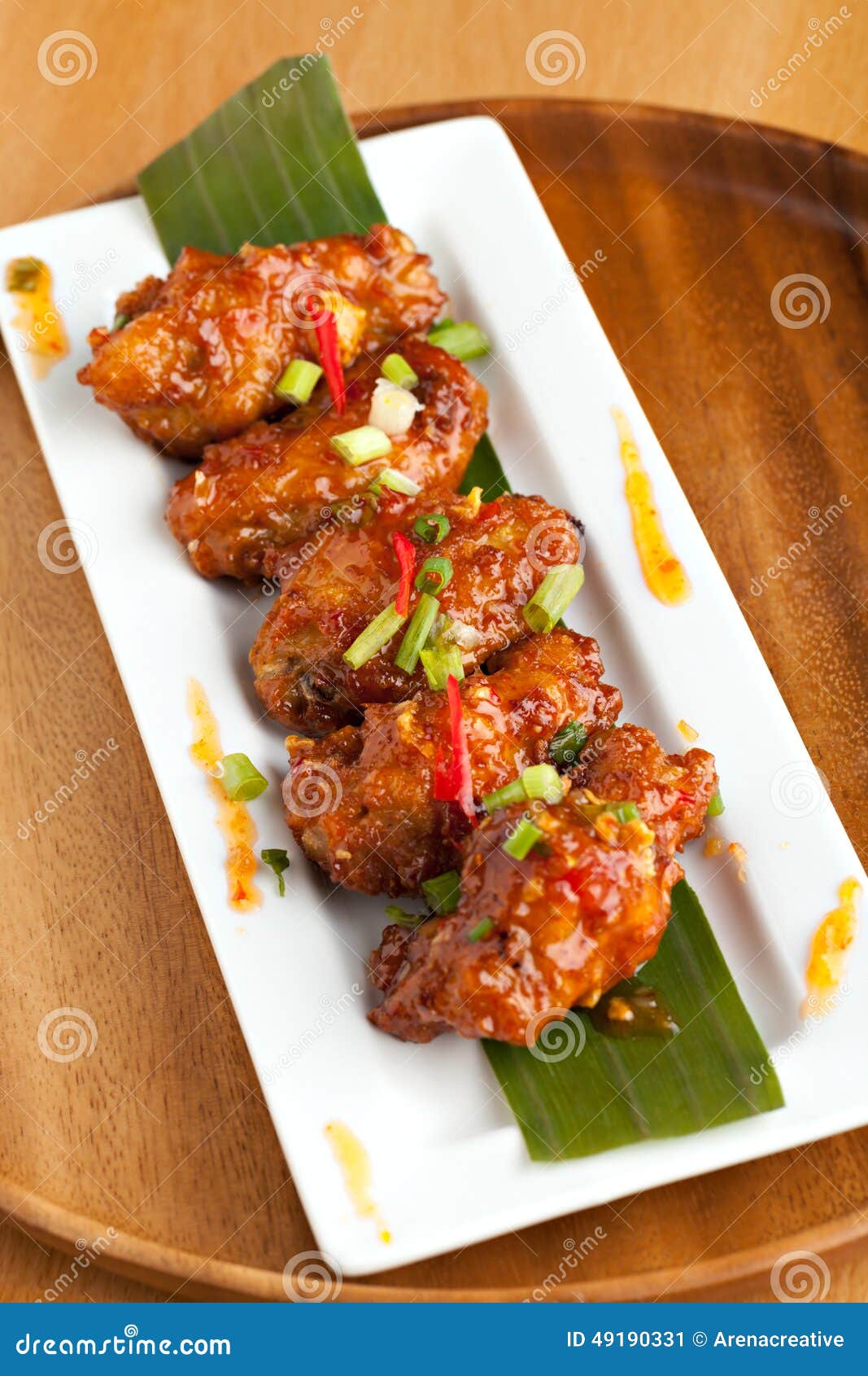Thai Spicy Chicken Wings Appetizer Stock Image Image of diet, cooked