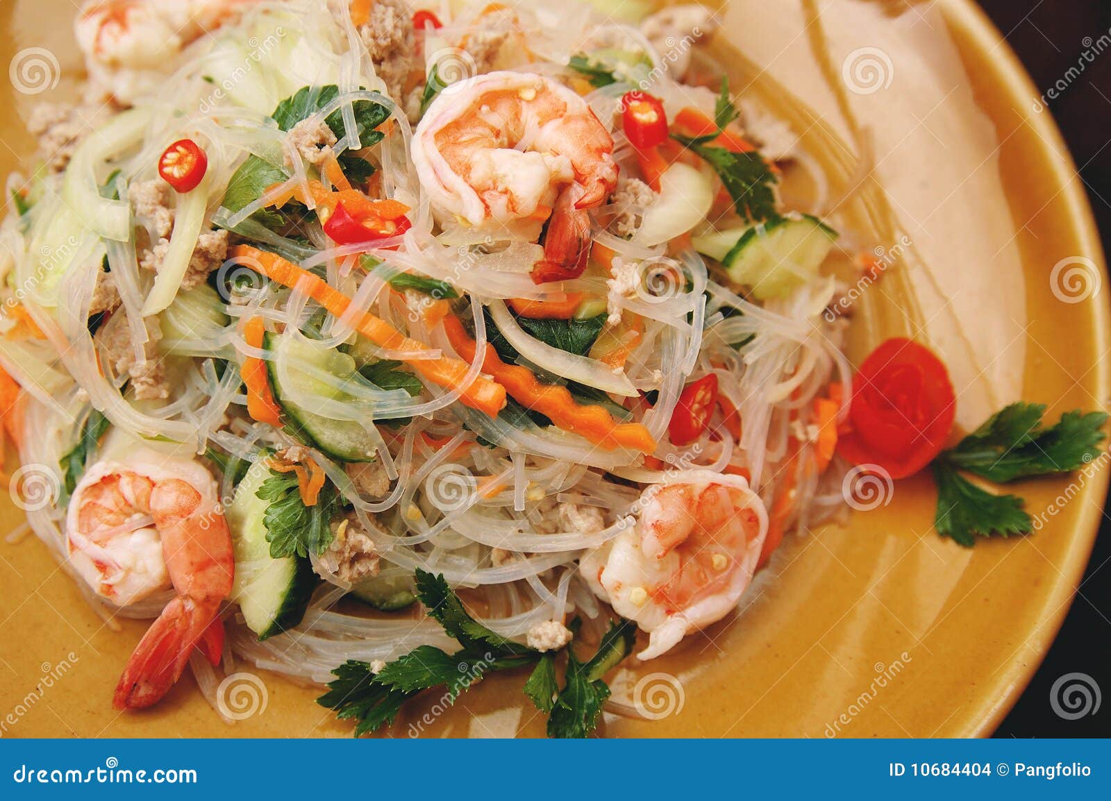 Thai spicy seafood salad stock photo. Image of healty 10684404
