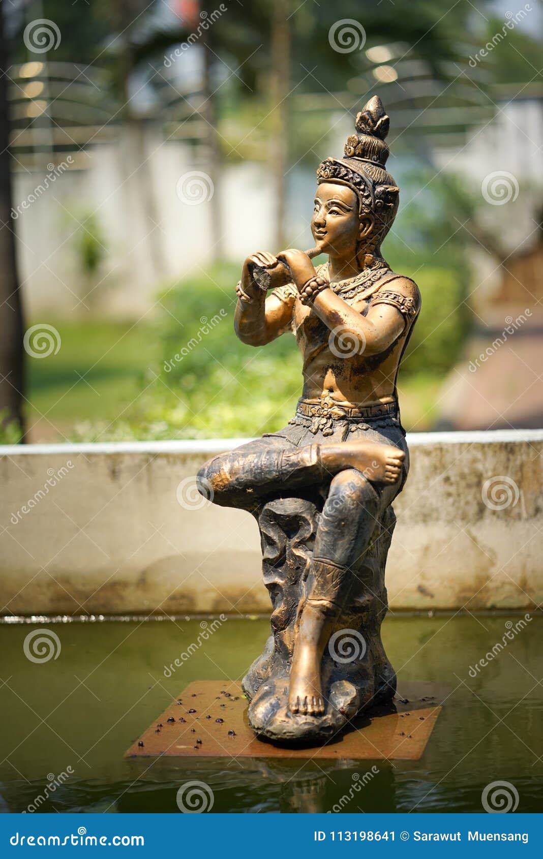 Thai Statue with Play Music Editorial Photo Image of flags, hats