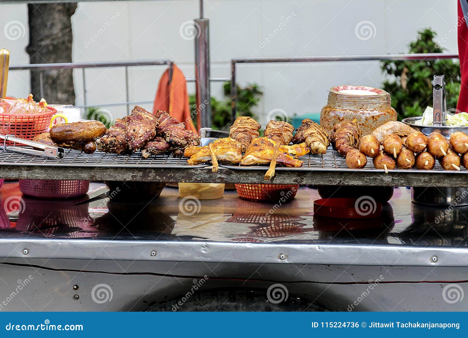 Thai Street Food Vendor in Bangkok. Stock Photo - Image of delicious