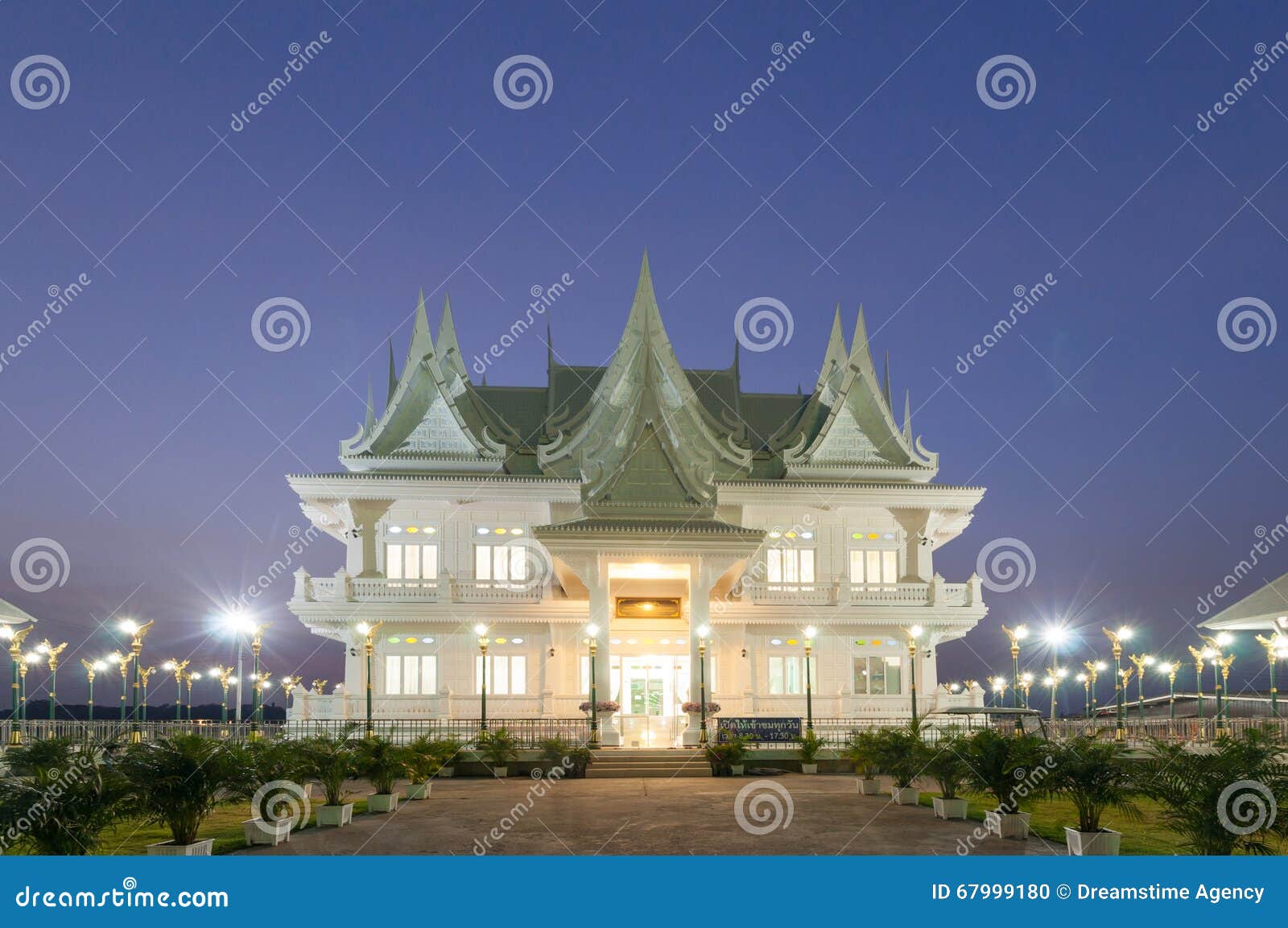 thai style building built as a residence of royalty at wat ku, p