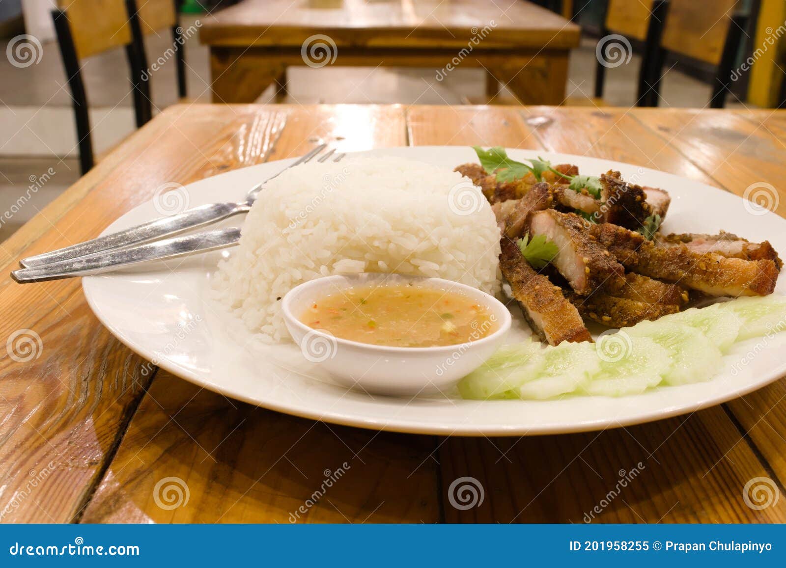 Fried Streaky Pork with Fish Sauce Stock Image Image of pork, rice