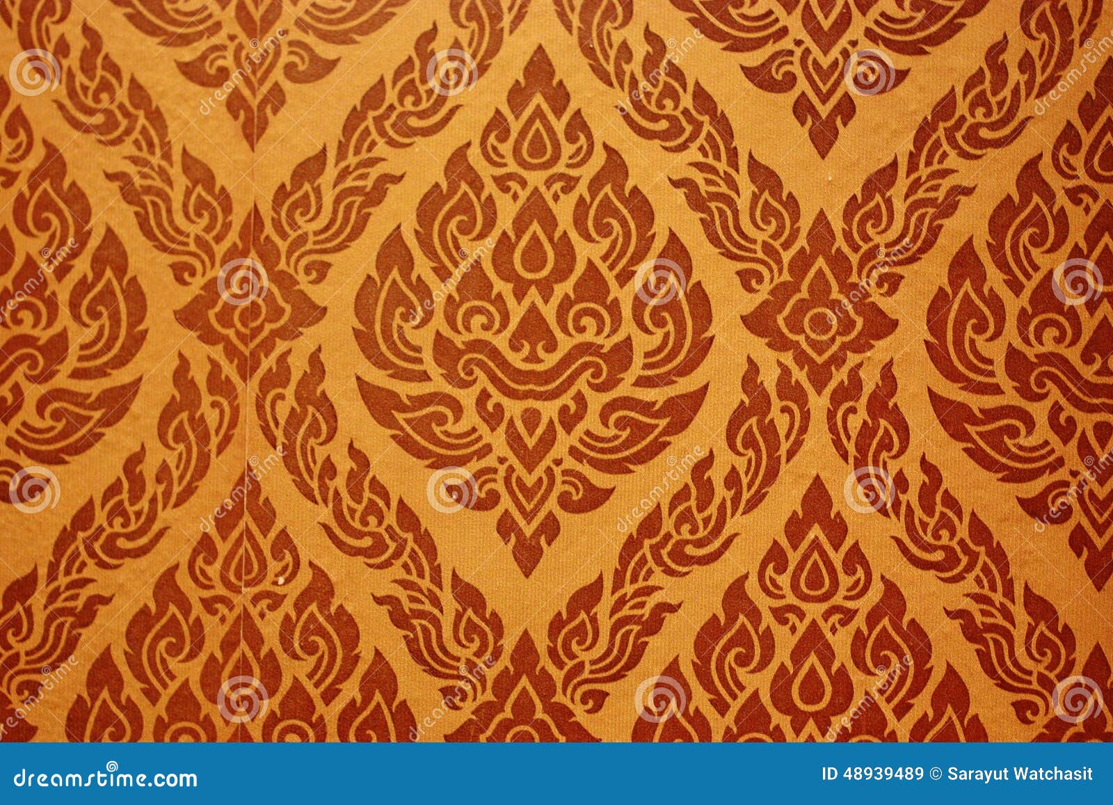 Thai style wallpaper stock image. Image of style, thai 48939489
