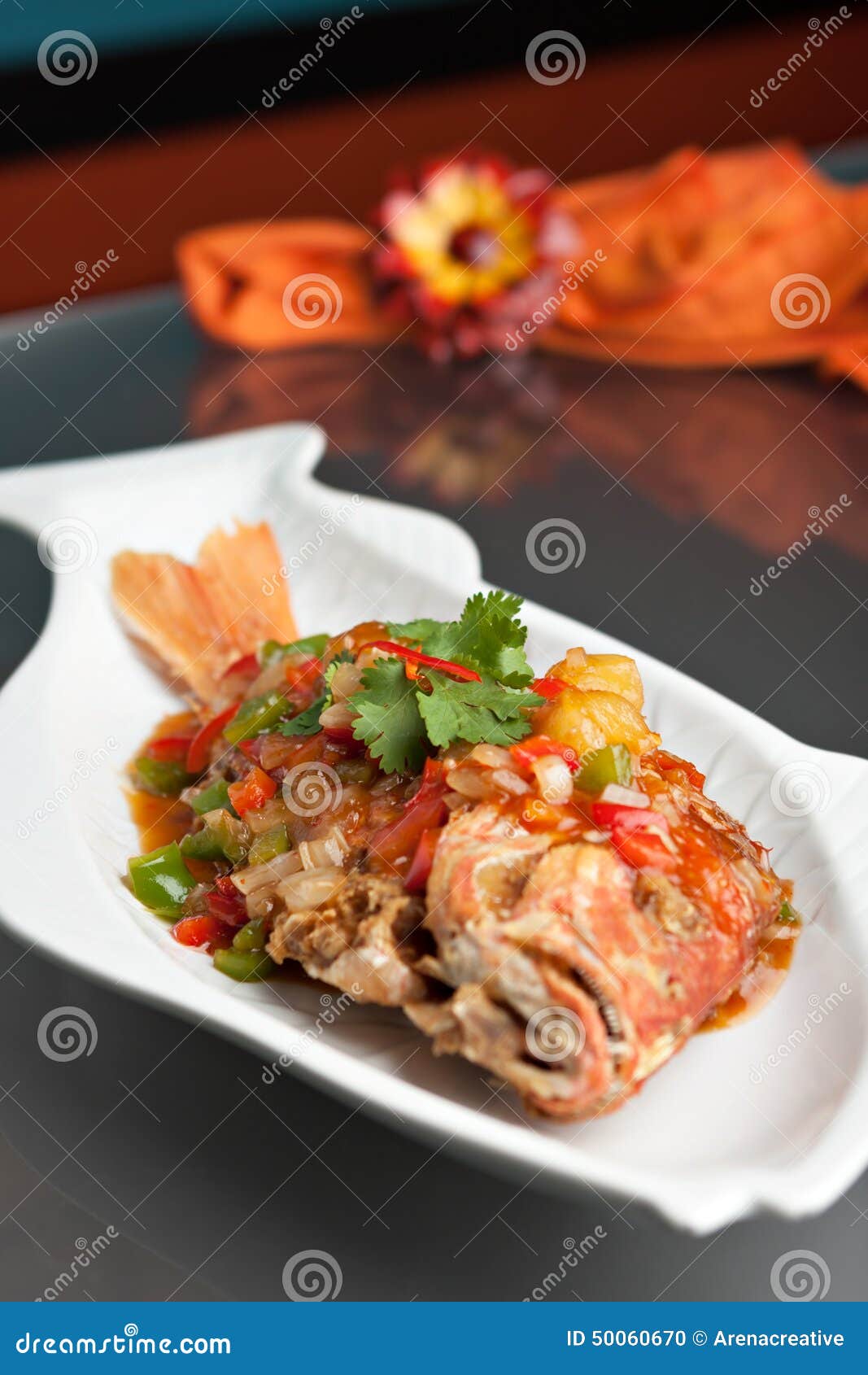 Thai Tamarind Red Snapper stock photo. Image of fancy - 50060670