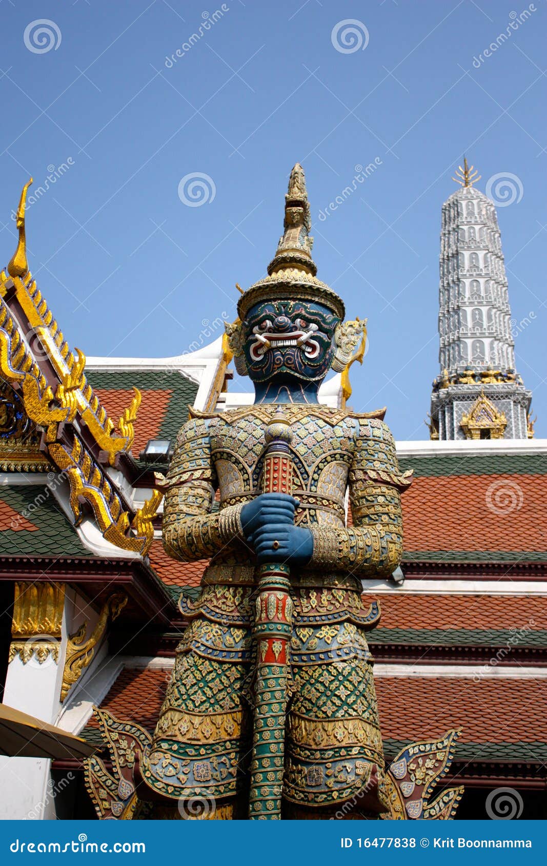 A thai temple guard stock photo. Image of buddhism, eastern 16477838