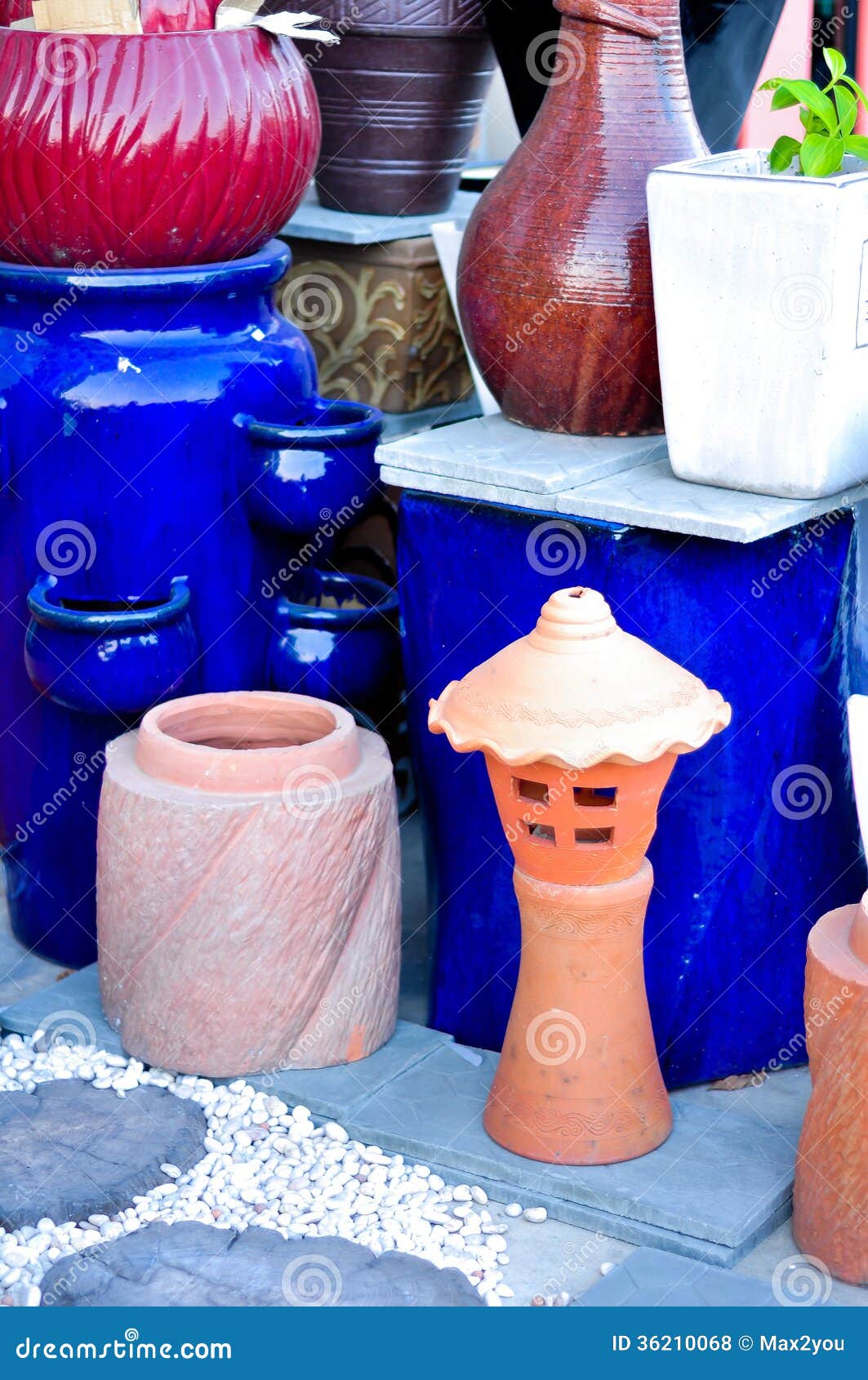 Thai Traditional Clay Pottery and More Stock Photo Image of kret