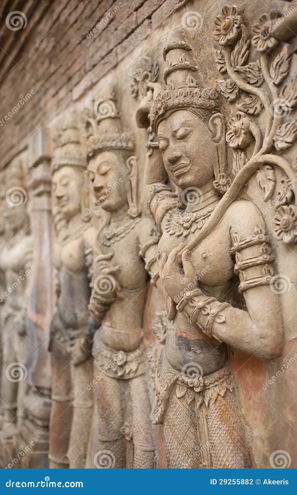 Thai wall decor stock photo. Image of body, paint, pattern 29255882