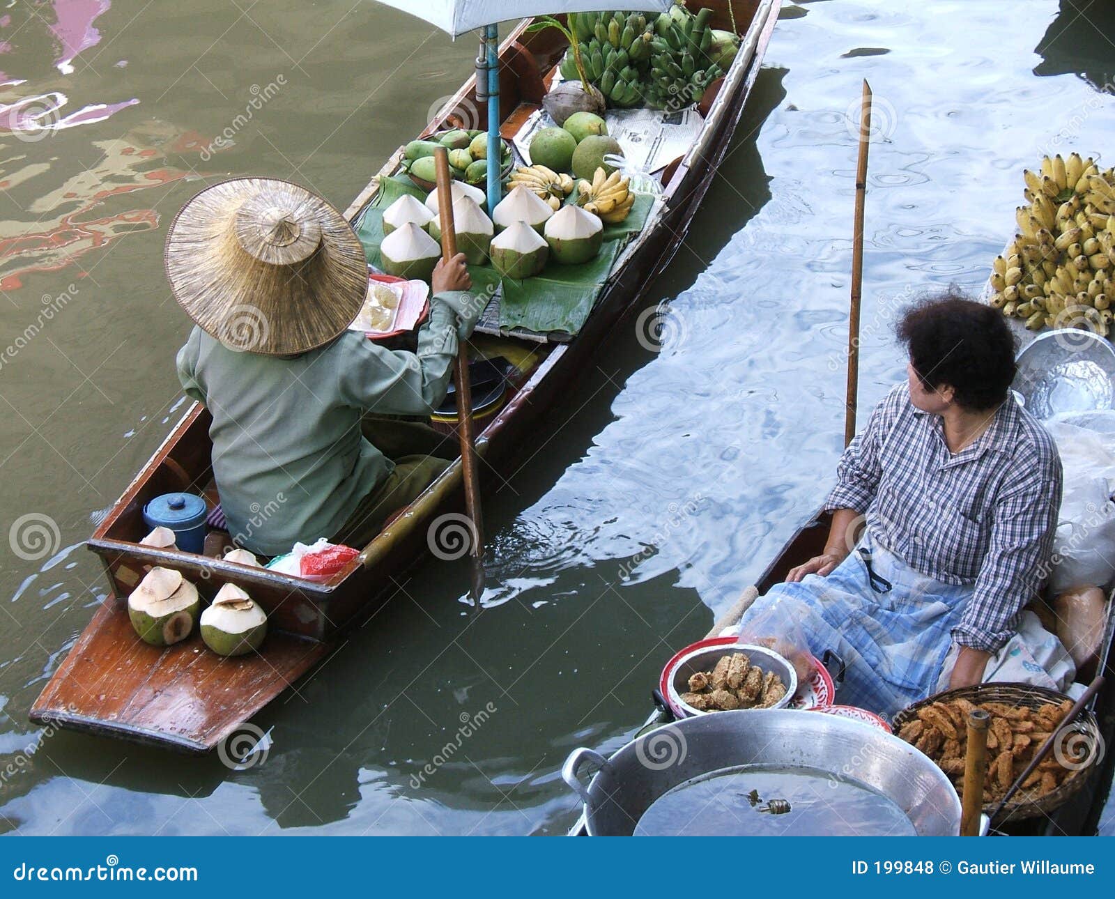 Thai water market stock photo. Image of food, bangkok, canal 199848