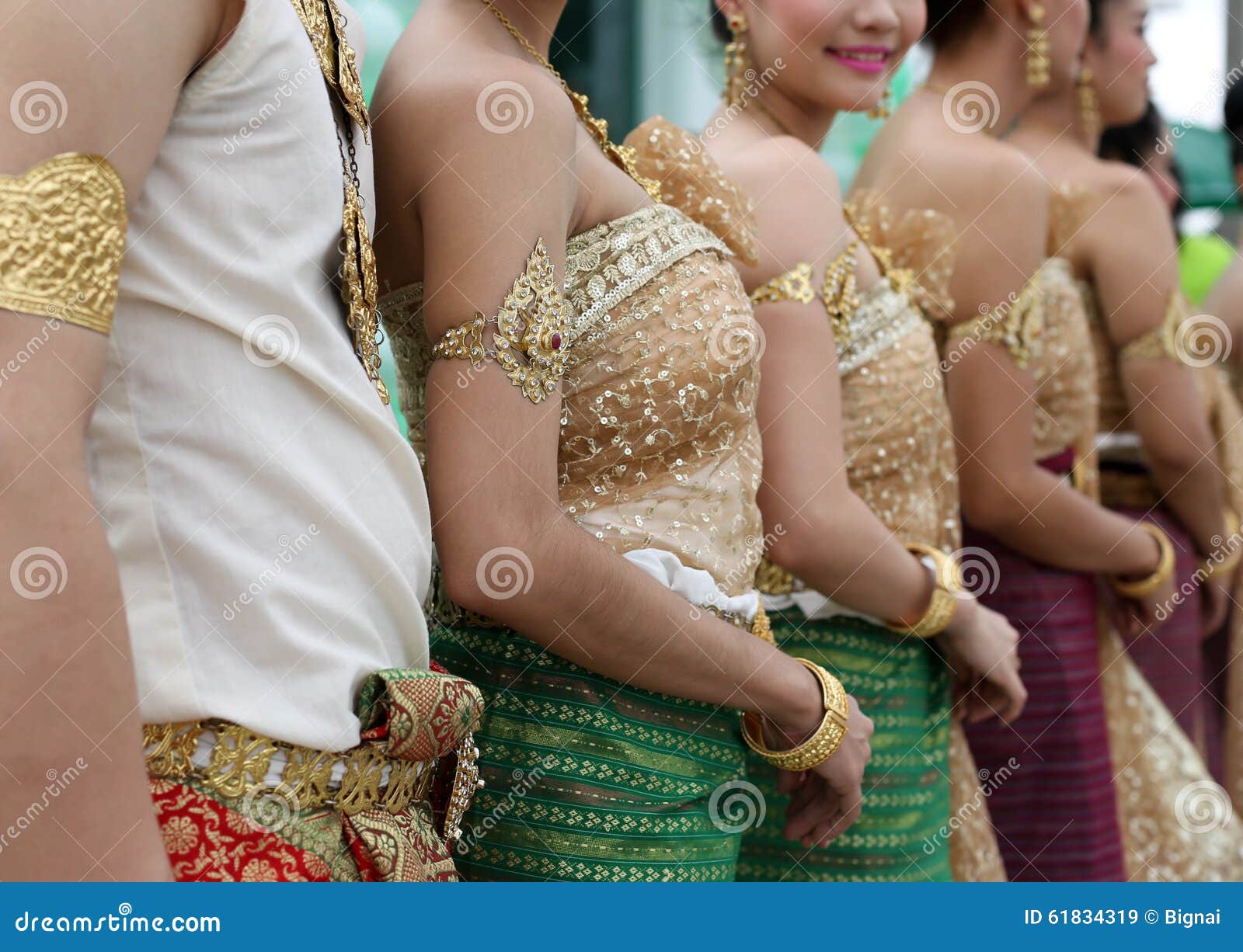 TRADITIONAL THAI Dance Costume Necklace JEWELRY BREYER GOLD craft women RAM Big