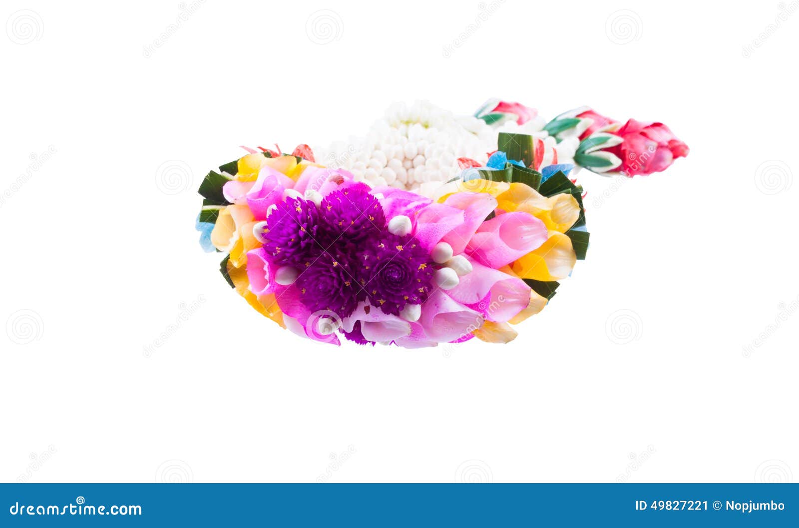 Thailandische Art Der Blumengirlanden Stockbild Bild Von Blumengirlanden Thailandische 49827221