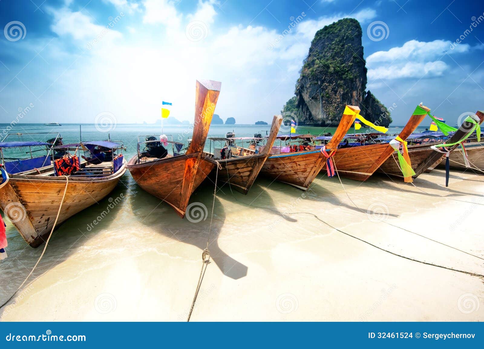 Thailand Beach On Tropical Island. Beautiful Travel Background Stock Photo  Image: 32461524