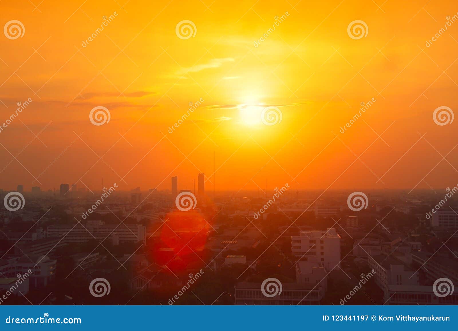 thailand city view in heatwave summer season high temperature