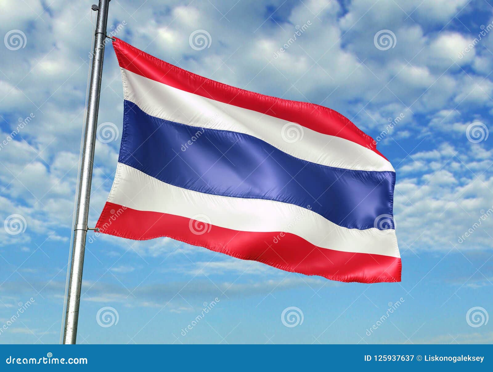 Thailand Flag Waving with Sky on Background Realistic 3d Illustration Stock Illustration - Illustration of closeup, graphic: 125937637 Thailand Flag Waving with Sky on Background Realistic 3d Illustration Stock Illustration - Illustration of closeup, graphic: 125937637
