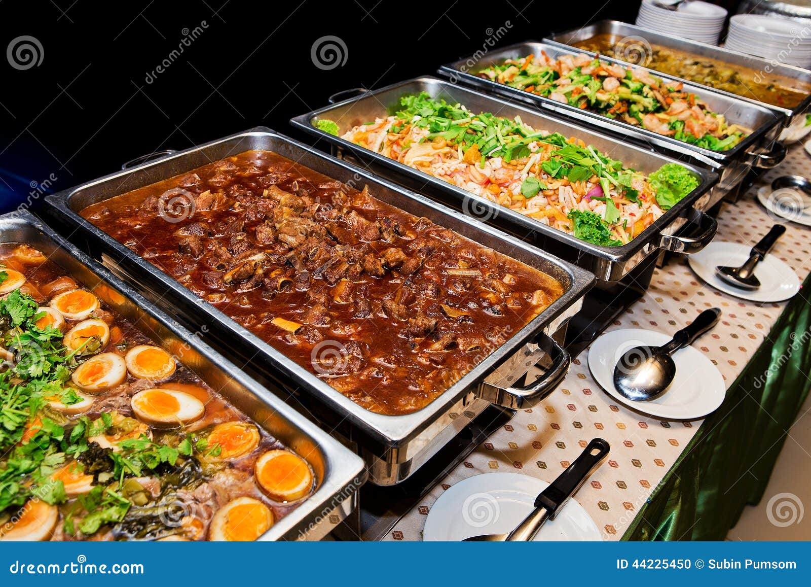 Thailand food buffet. stock photo. Image of buffet, asia 44225450