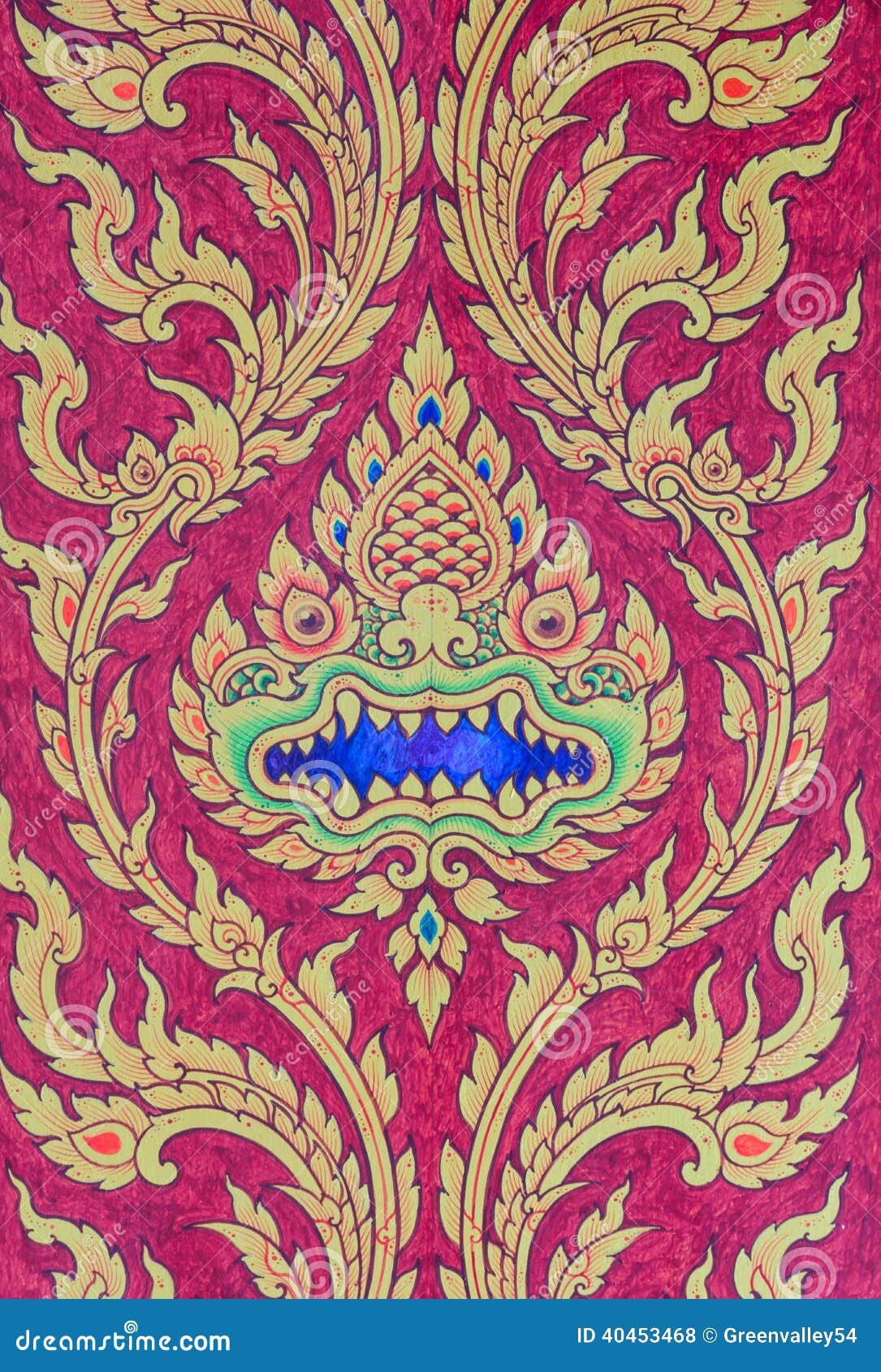 THAILANDKUNSTMALEREI stockfoto. Bild von tapete, hintergründe  40453468