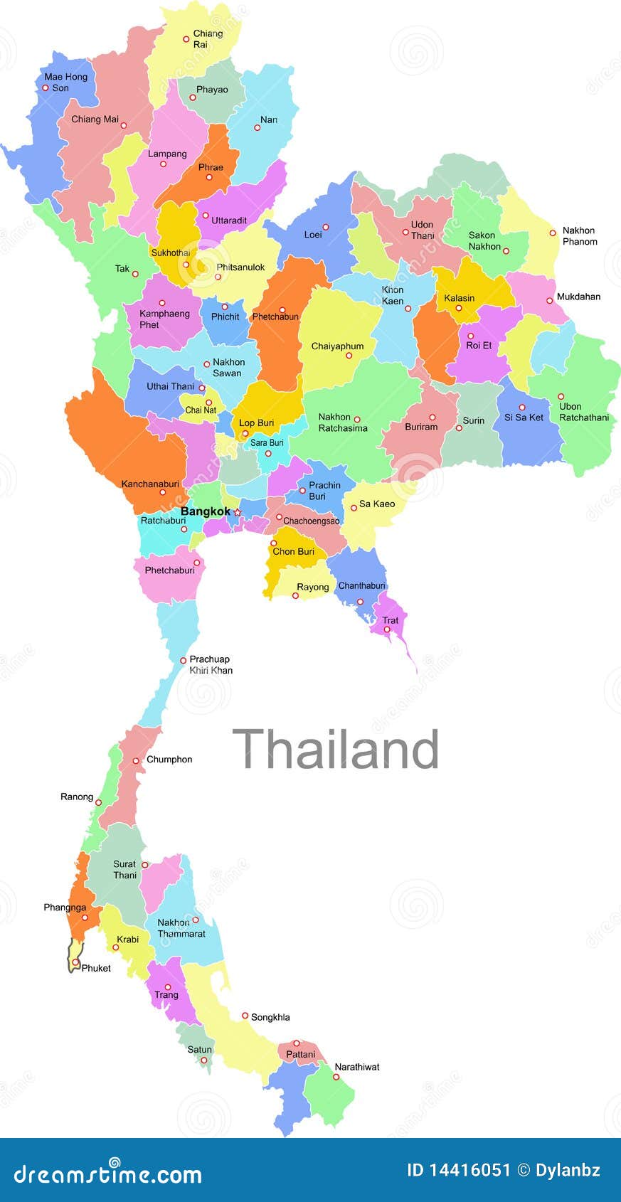 thailand map