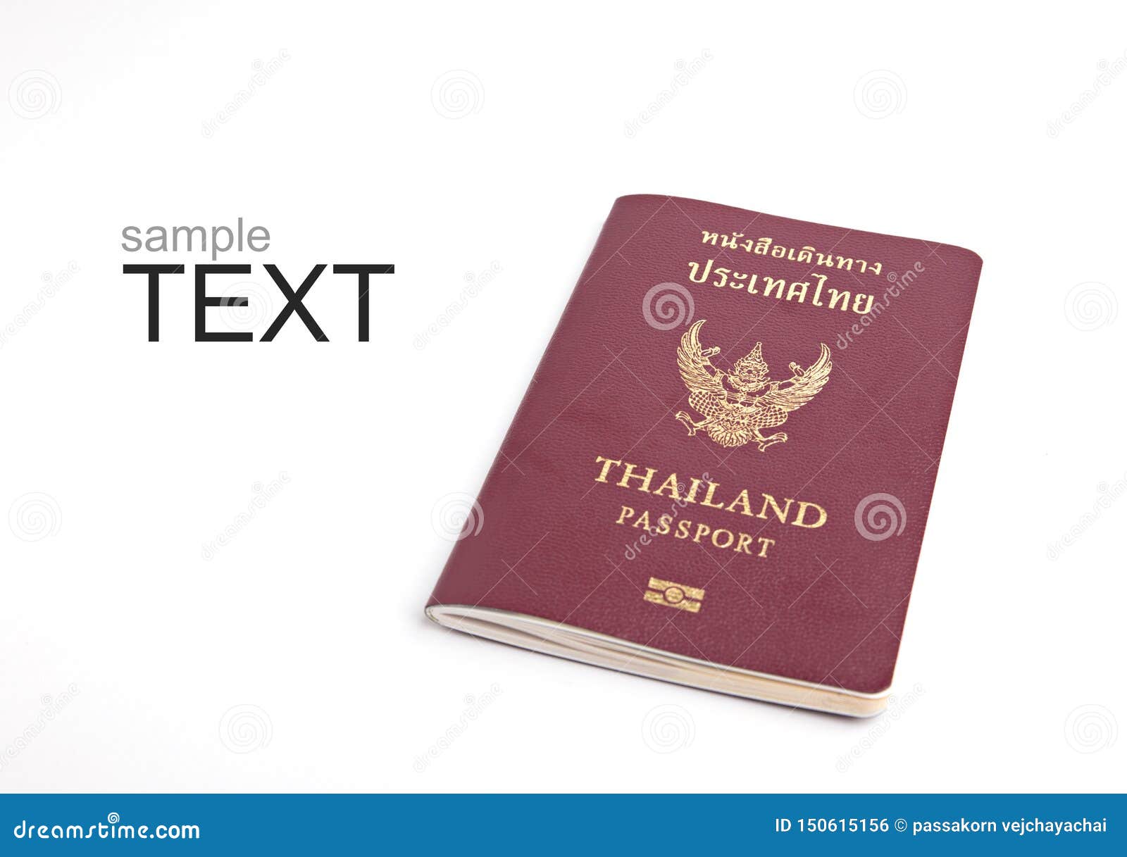 Thailand passport stock photo. Image of isolated, documentation 150615156