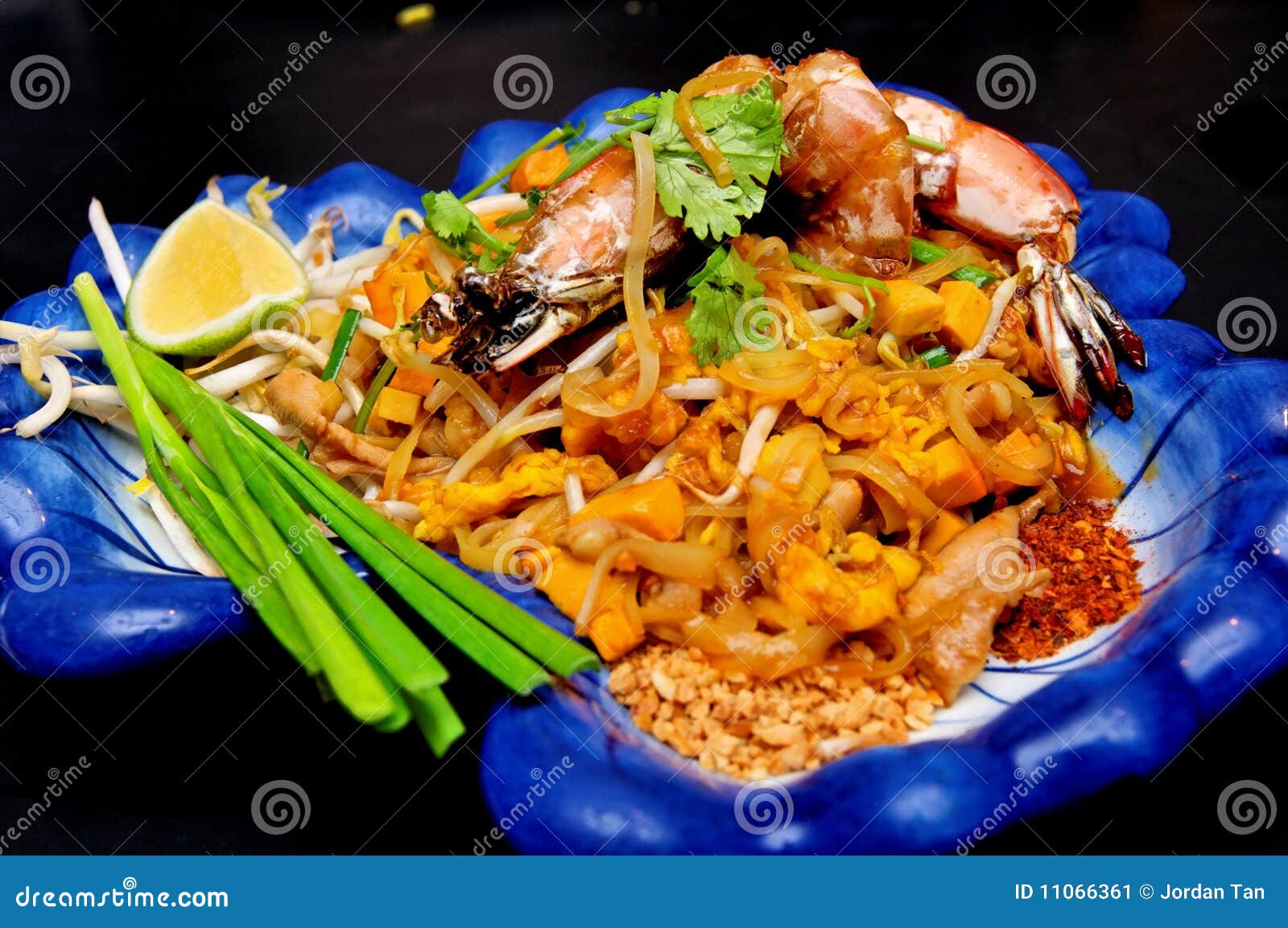 Thailand S Fried Rice Noodle Pad Thai Stock Image Image of peanut