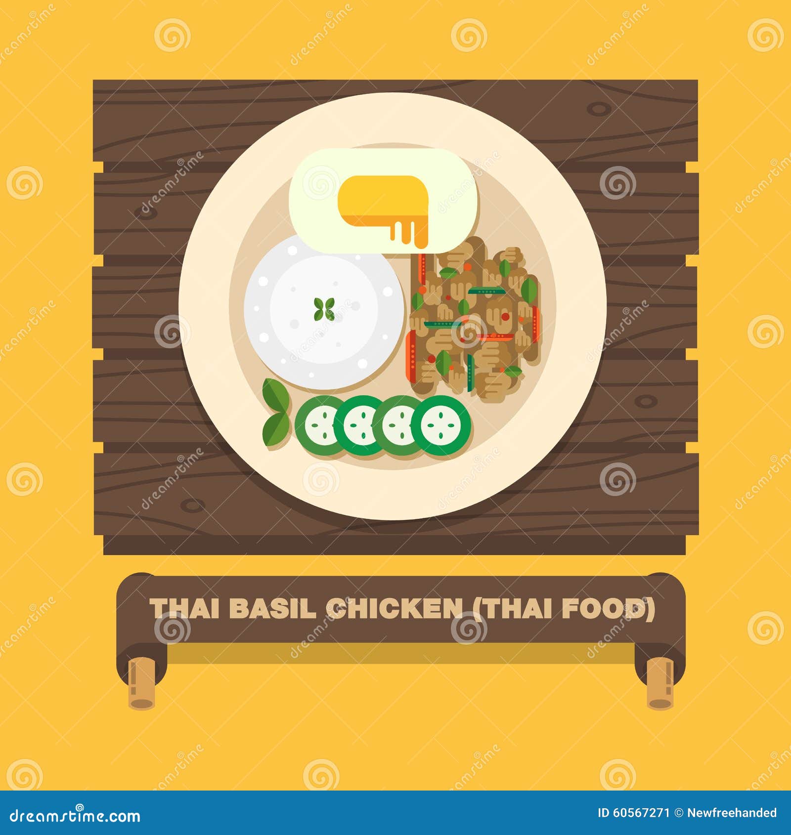 thailand's national dishes,thai basil chicken (pad kra pao gai)