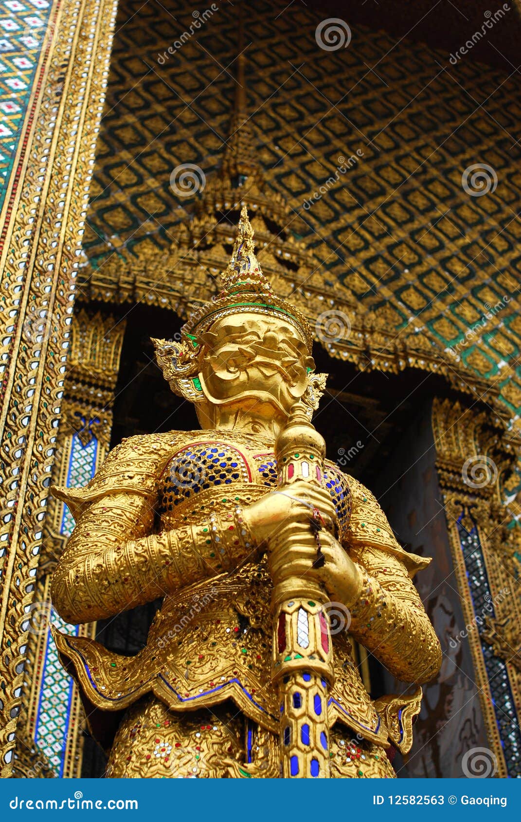 Thailand Style Sculpture Details Stock Image Image of prayer, gold