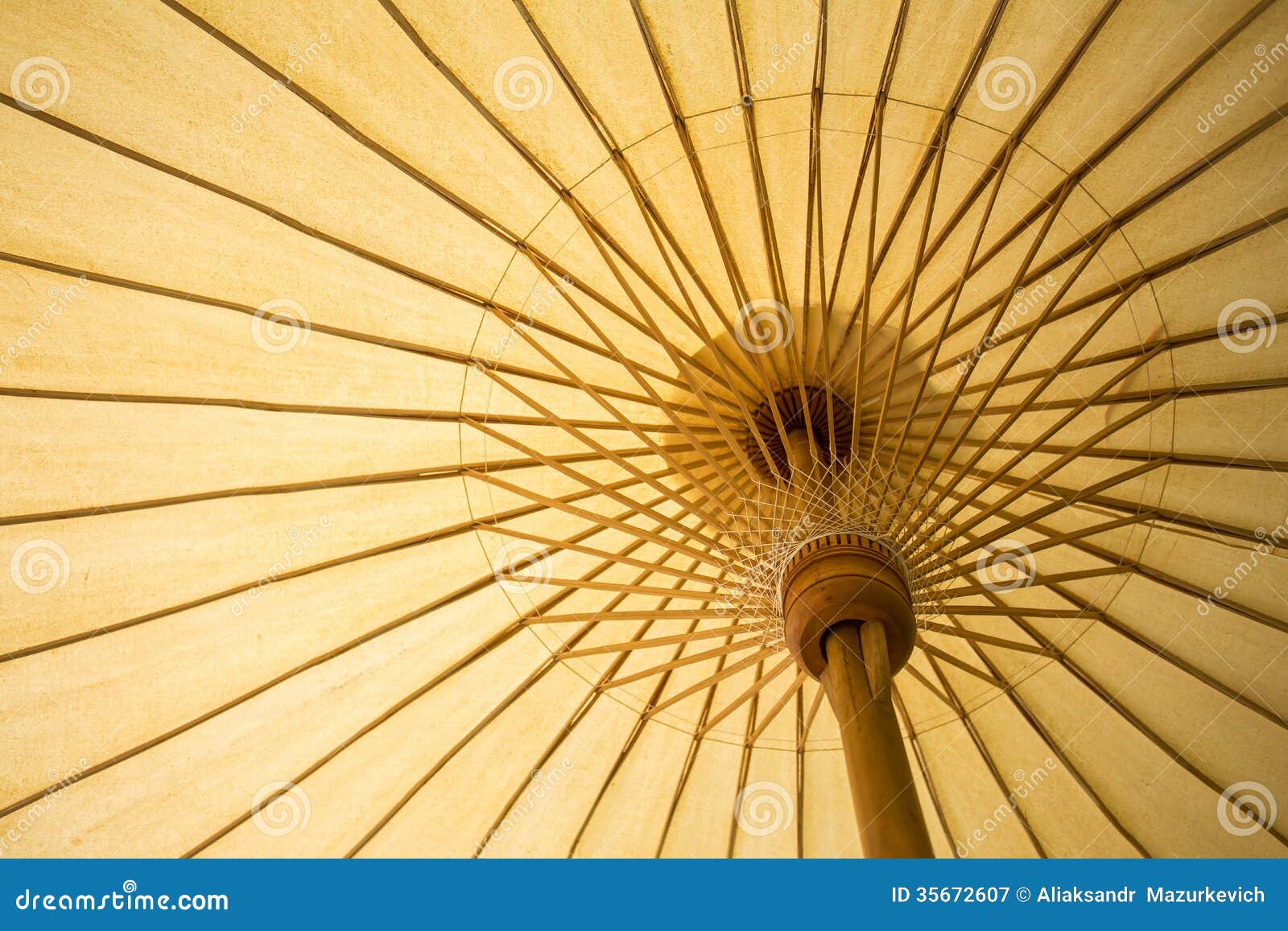 Thailand Traditional Bamboo Umbrella Stock Image Image of lanna