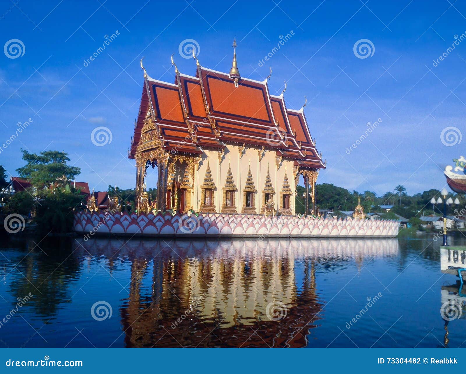 Thailand Water Temple stock photo. Image of island, thailand 73304482