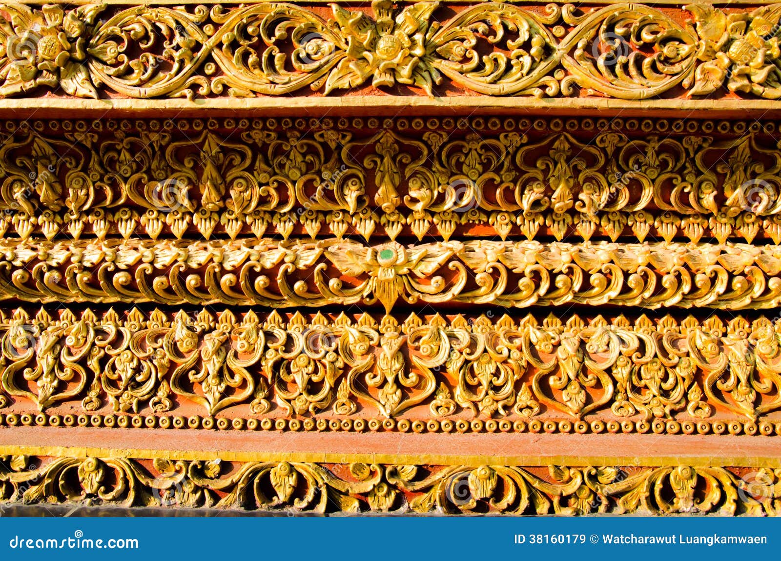 Thailändsk målning i thai tempel