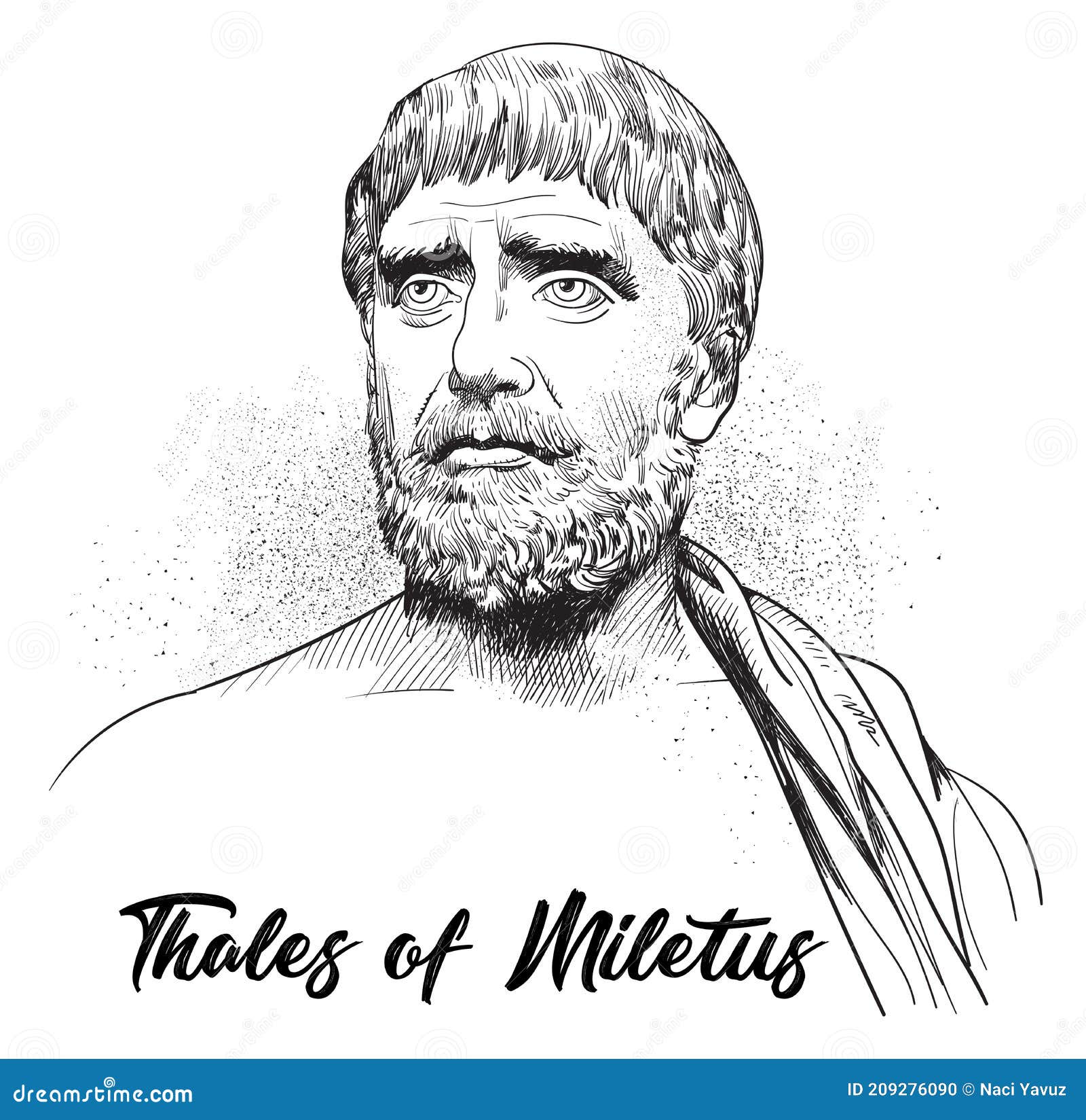 Thales of Miletus Portrait, Vector Stock Vector - Illustration of classic,  graphic: 151671830