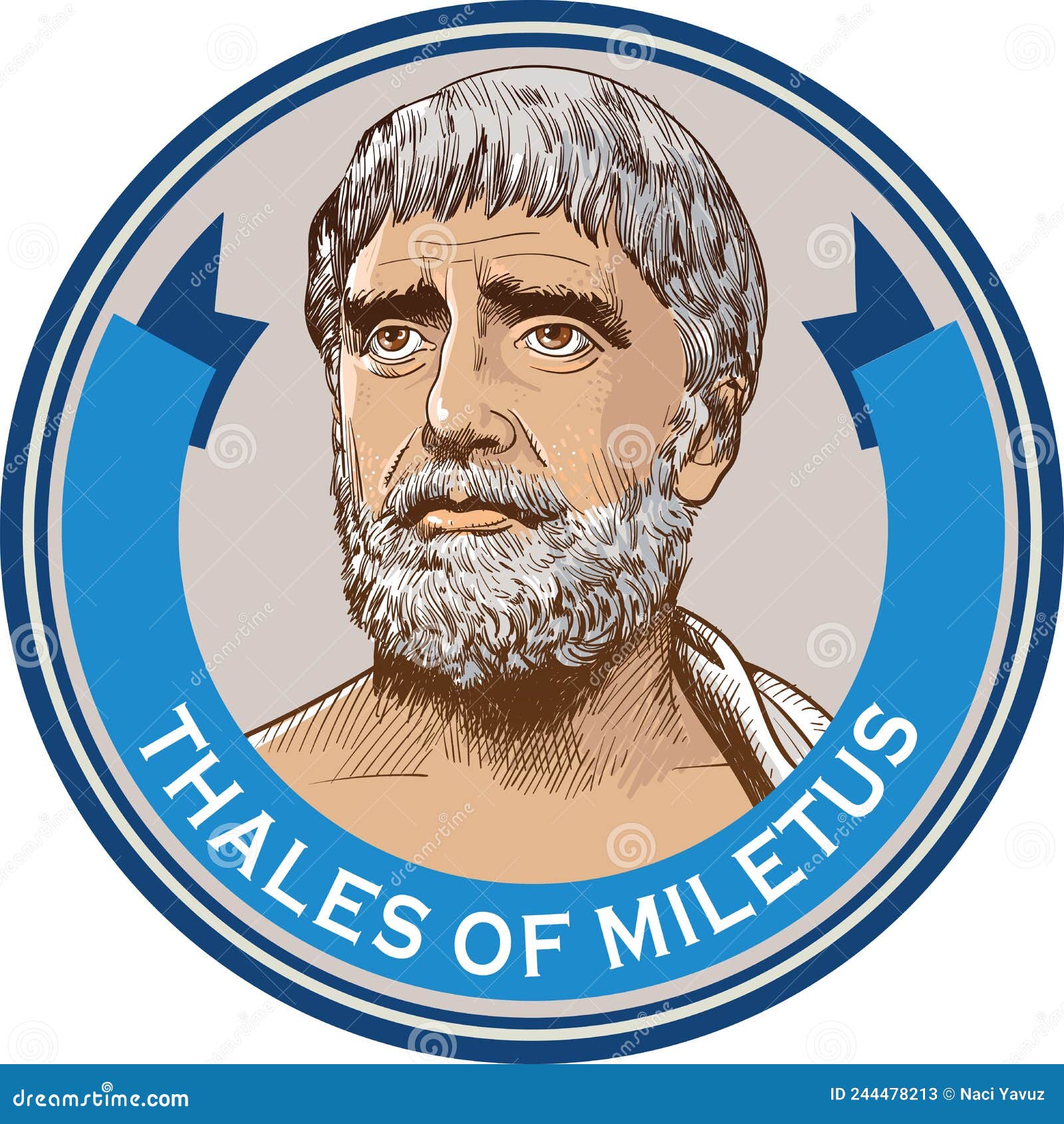 Thales of miletus gold Royalty Free Vector Image