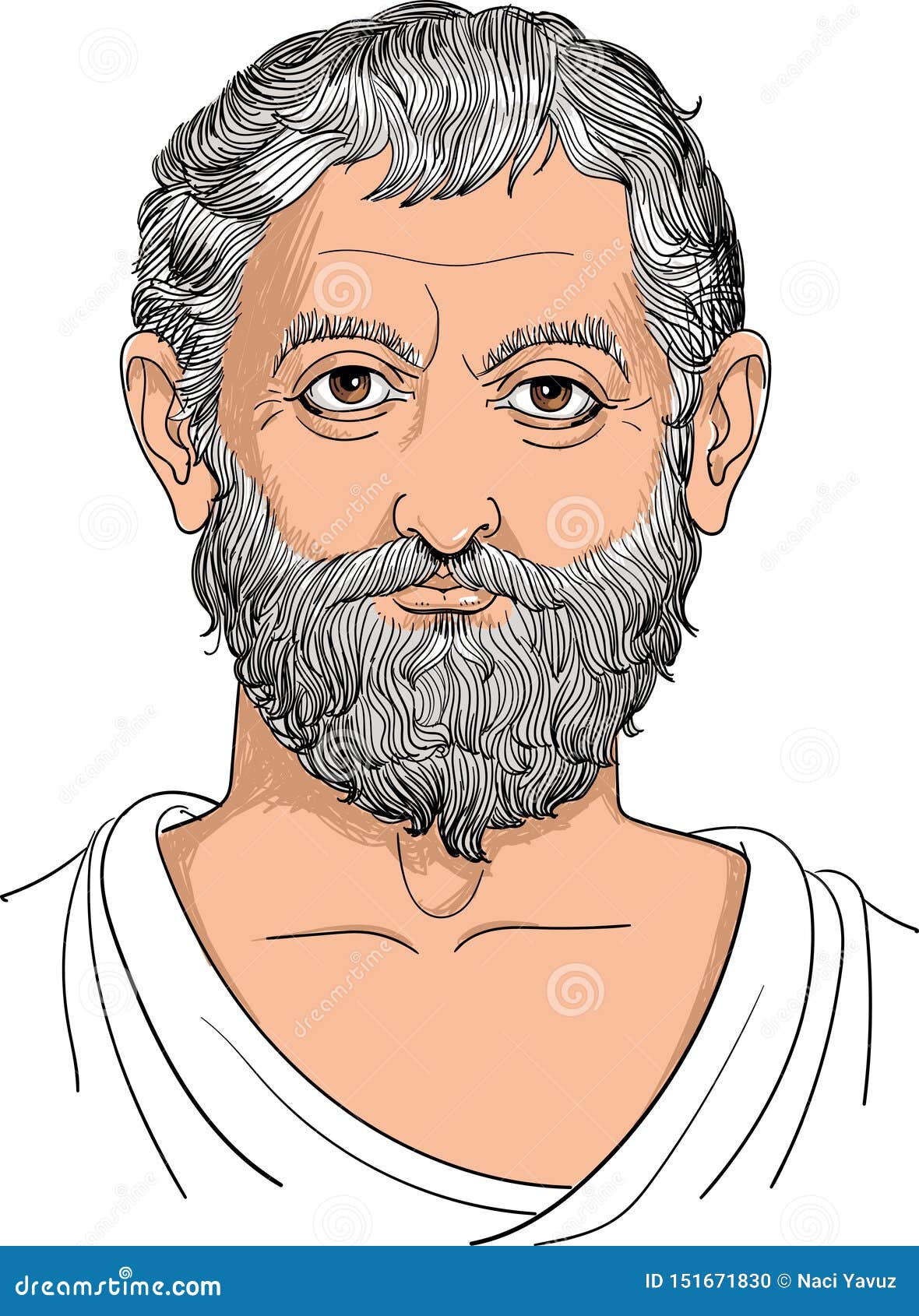 Thales of Miletus Portrait, Vector Stock Vector - Illustration of classic,  graphic: 151671830