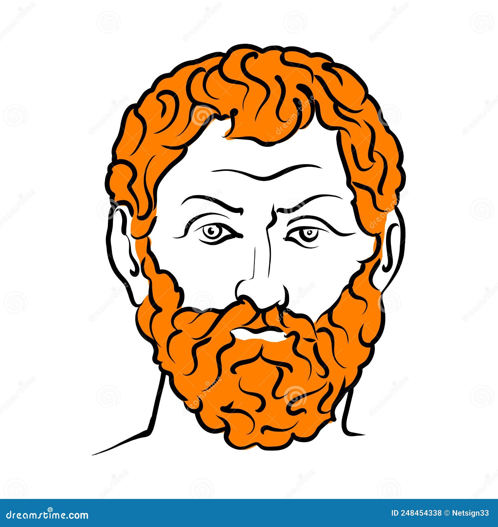 Thales of miletus Royalty Free Vector Image - VectorStock