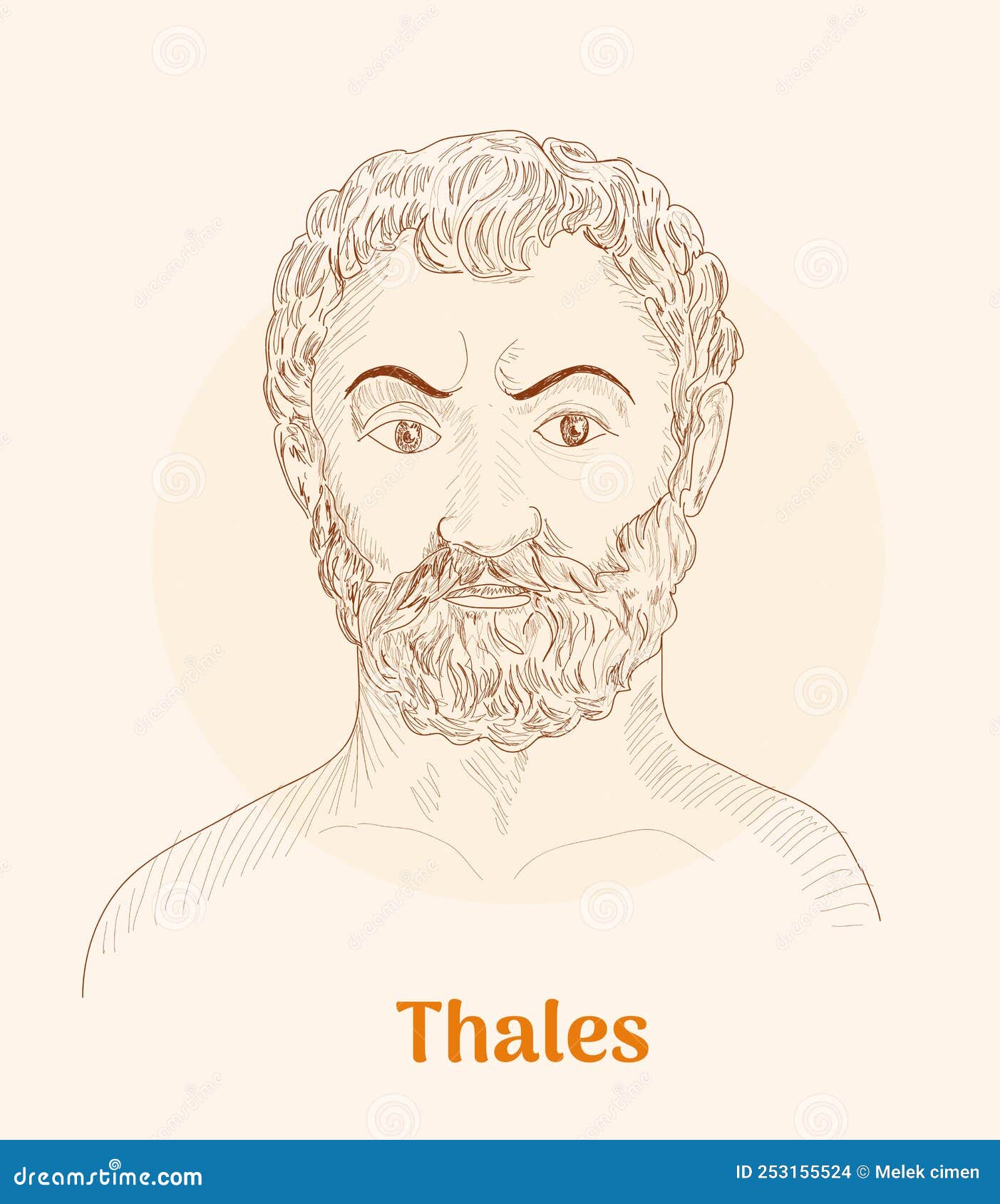 Thales of miletus gold Royalty Free Vector Image