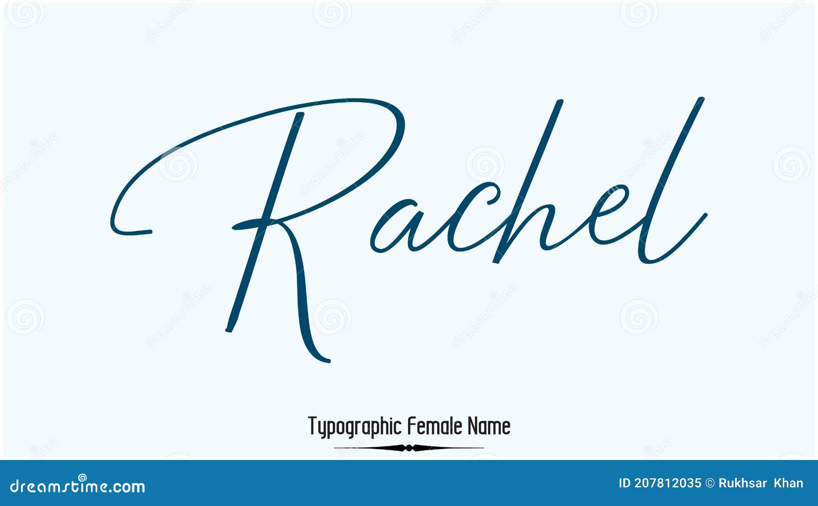 Rachel Female Name - Beautiful Handwritten Lettering Modern Calligraphy ...