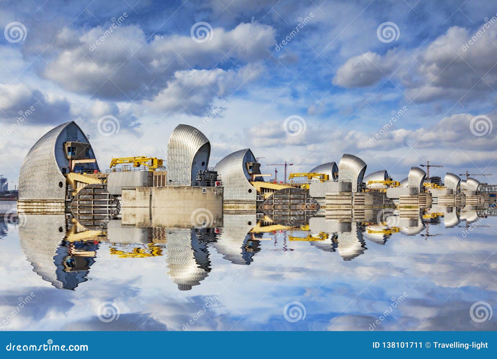 Thames Barrier Reflection London Uk Editorial Photo Image Of Thames Reflecting
