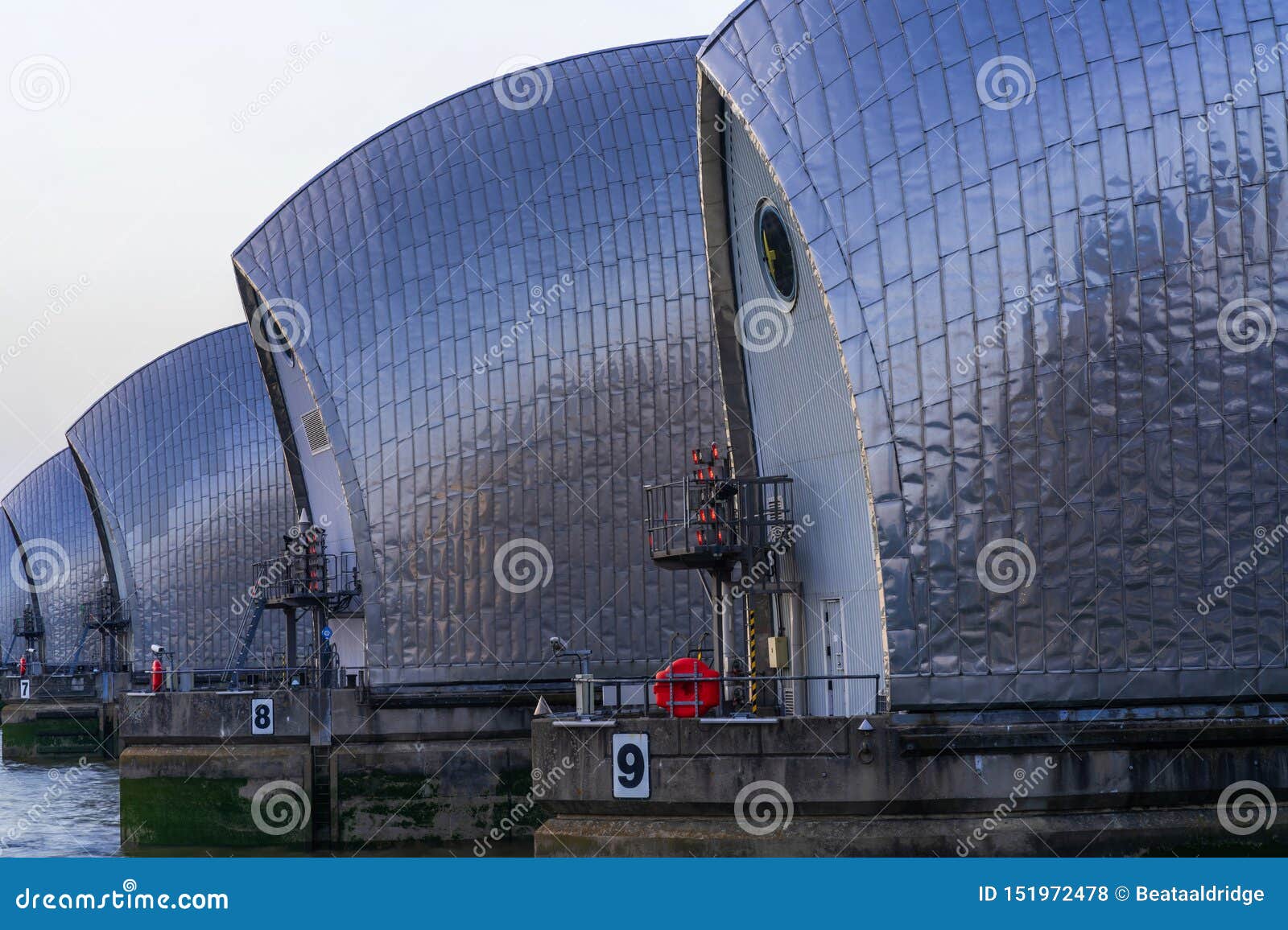 thames barrier, london, uk
