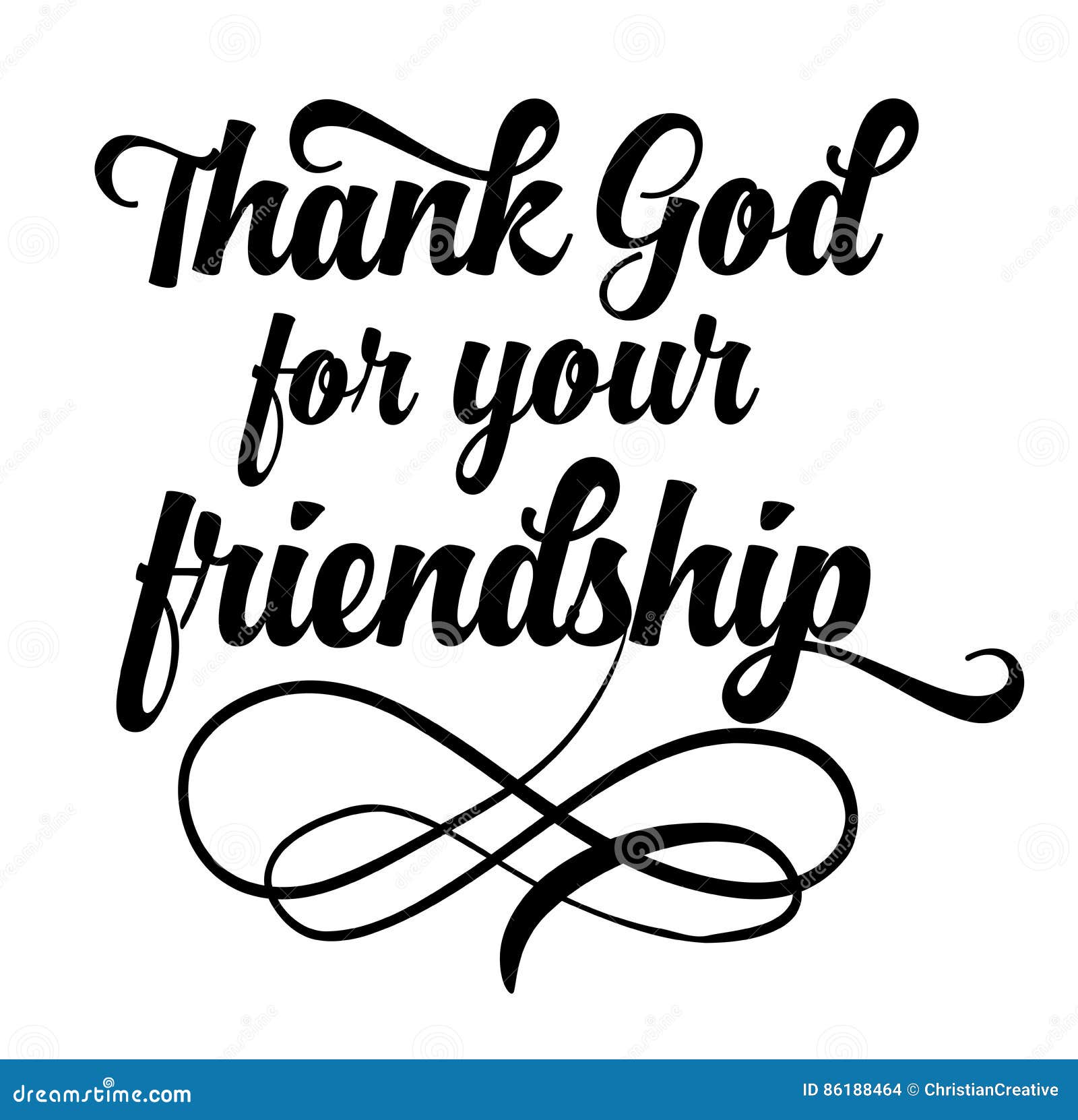 Thank God for Your Friendship Stock Vector - Illustration of bestie,  isolated: 86188464, image size:1600x1662