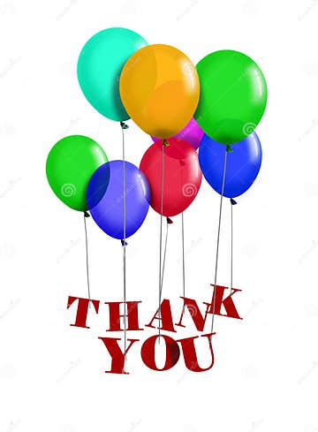 Thank You balloon stock illustration. Illustration of birthday - 20573559