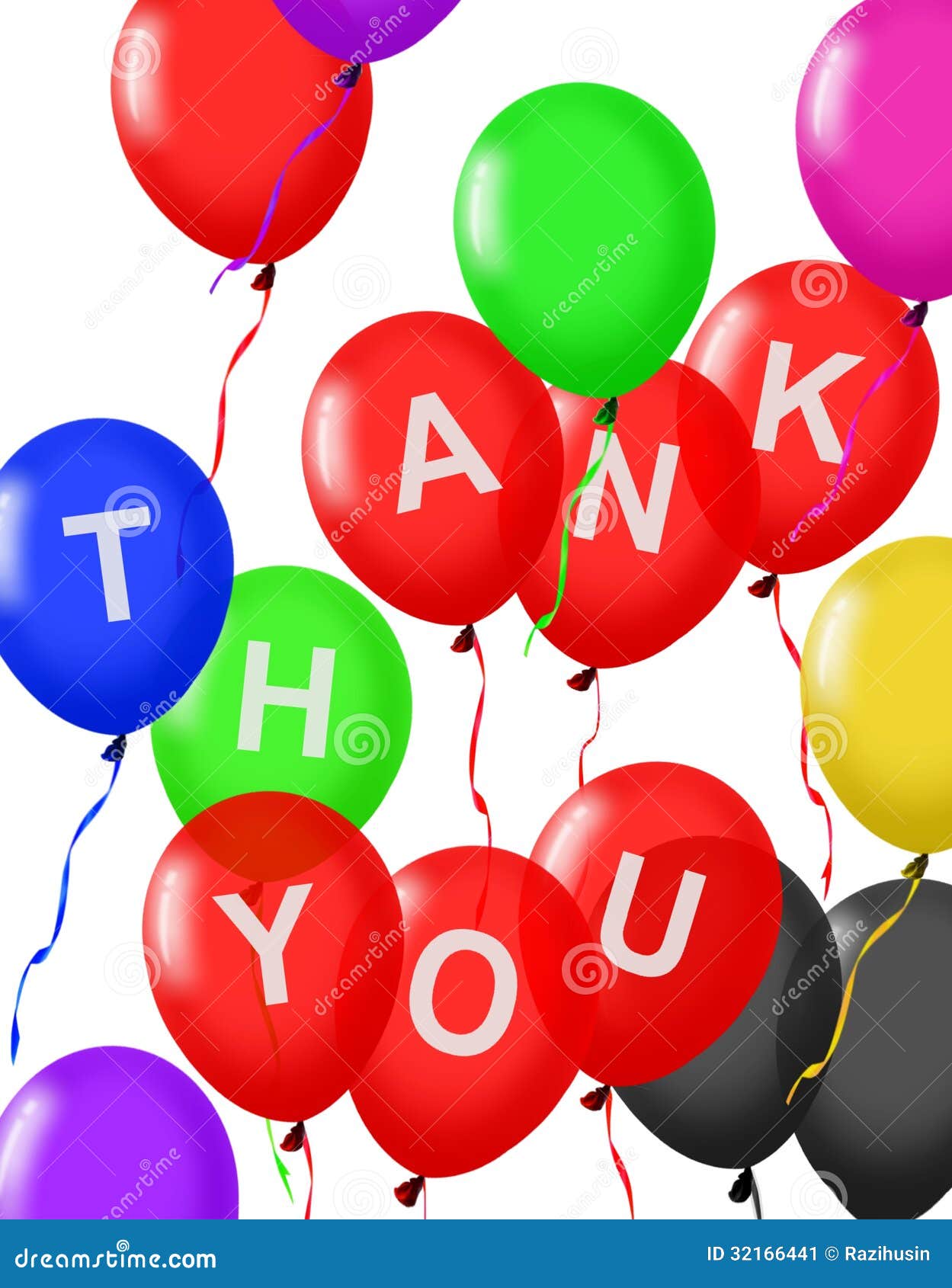 Thank You Balloons Floating Stock Image - Image: 32166441