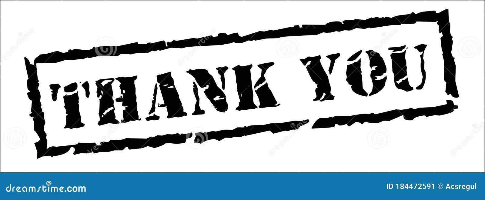 Thank You, Black Stamp Inscription on White Background. Vector Stock