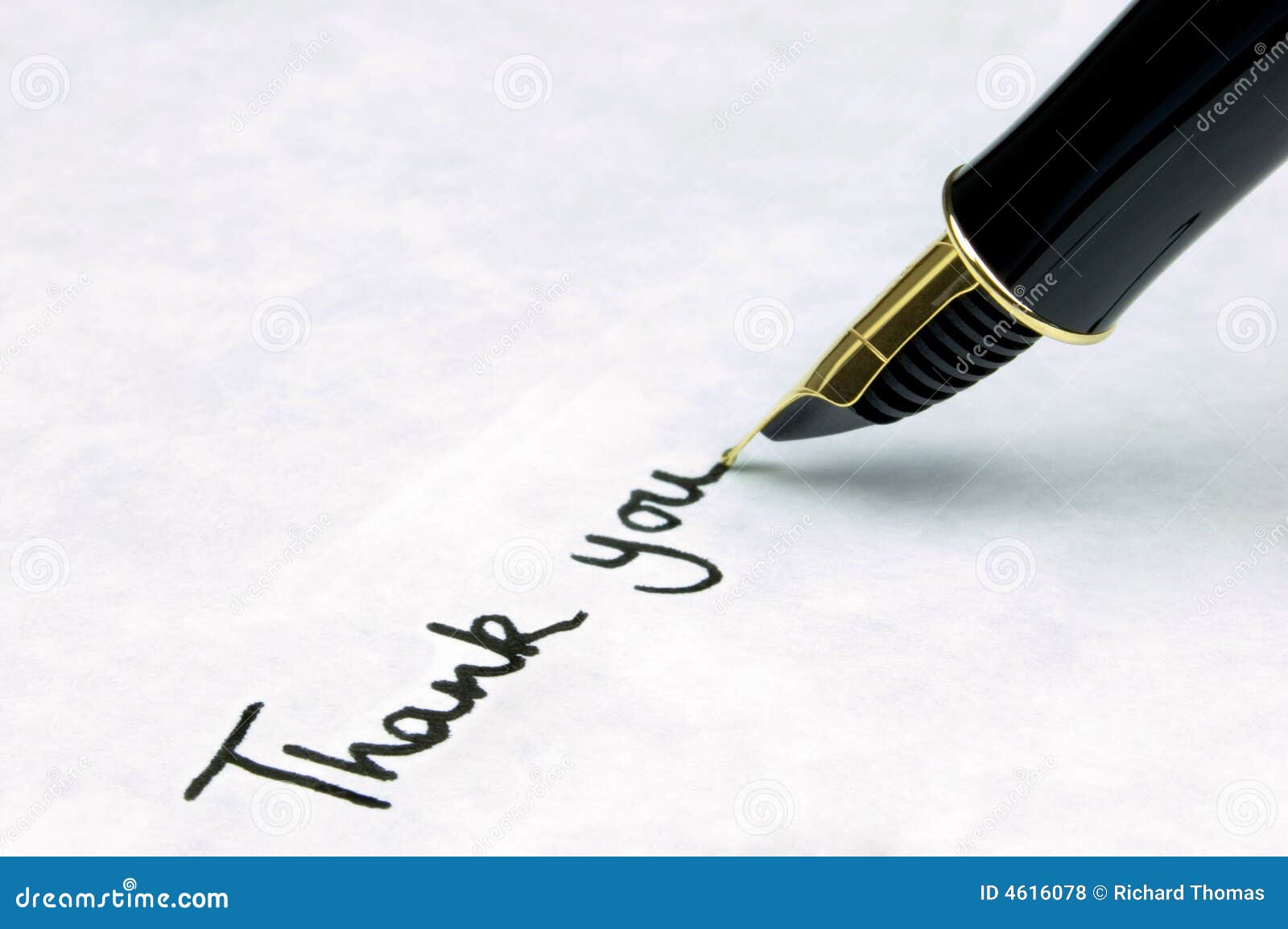 Thank You on a Business Letter Stock Photo - Image of expensive ...