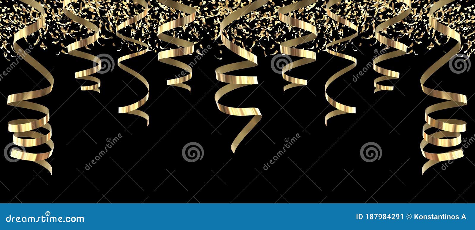 thank you carnival party confeti decoration background colors - 3d rendering