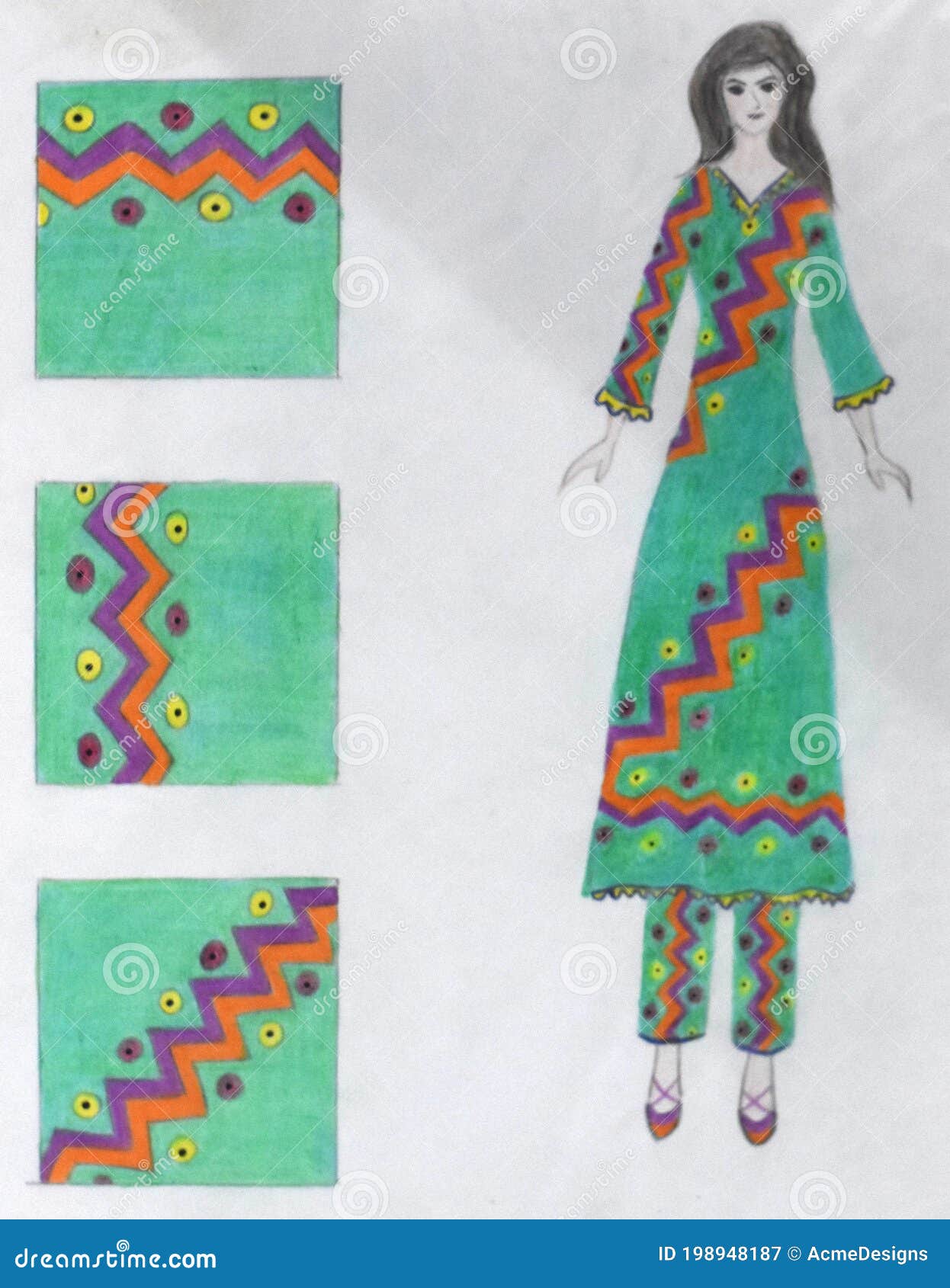 DIY drawing and sketching for your fashion design dress